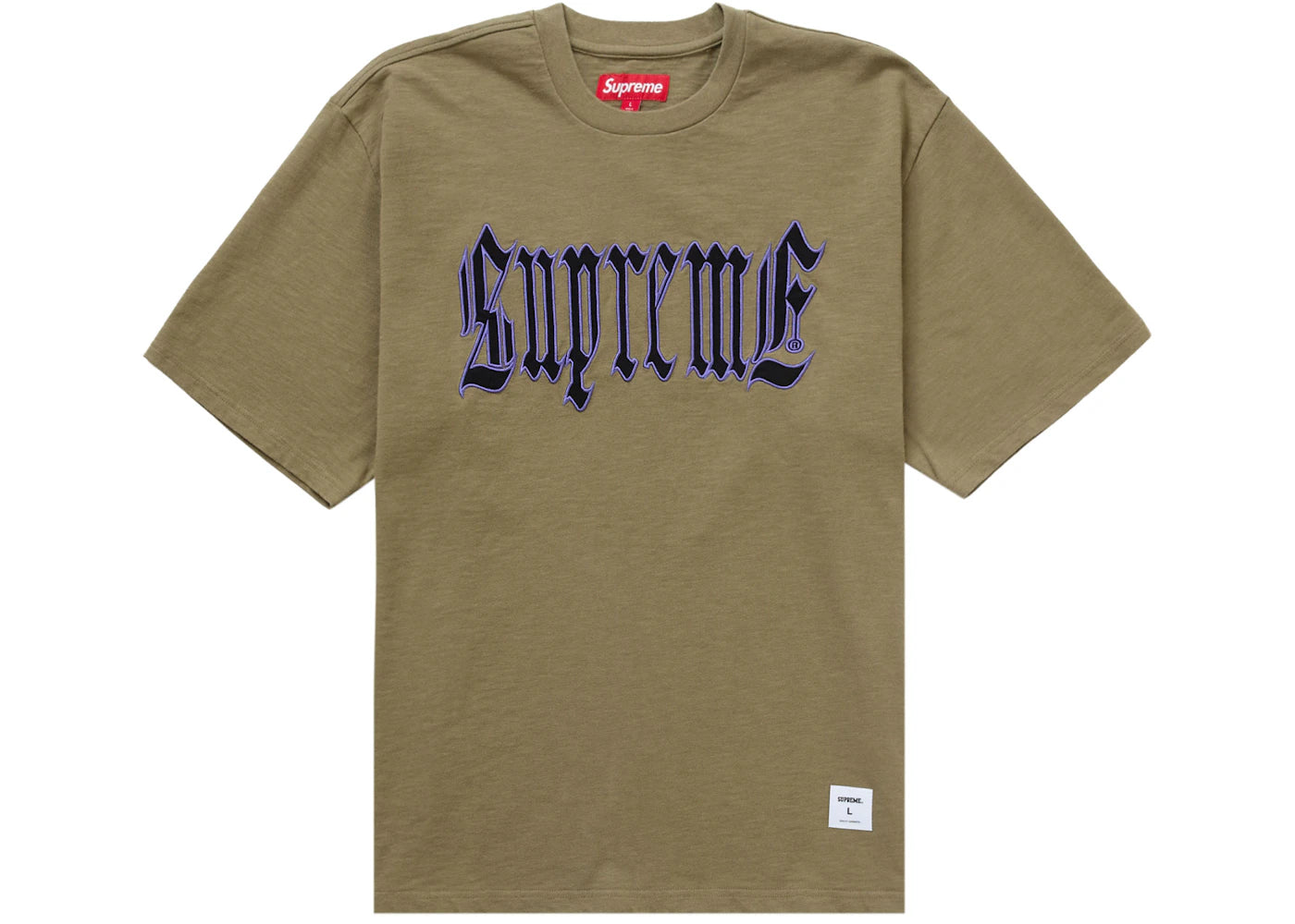 Supreme Old English S/S Top (SS24) Olive