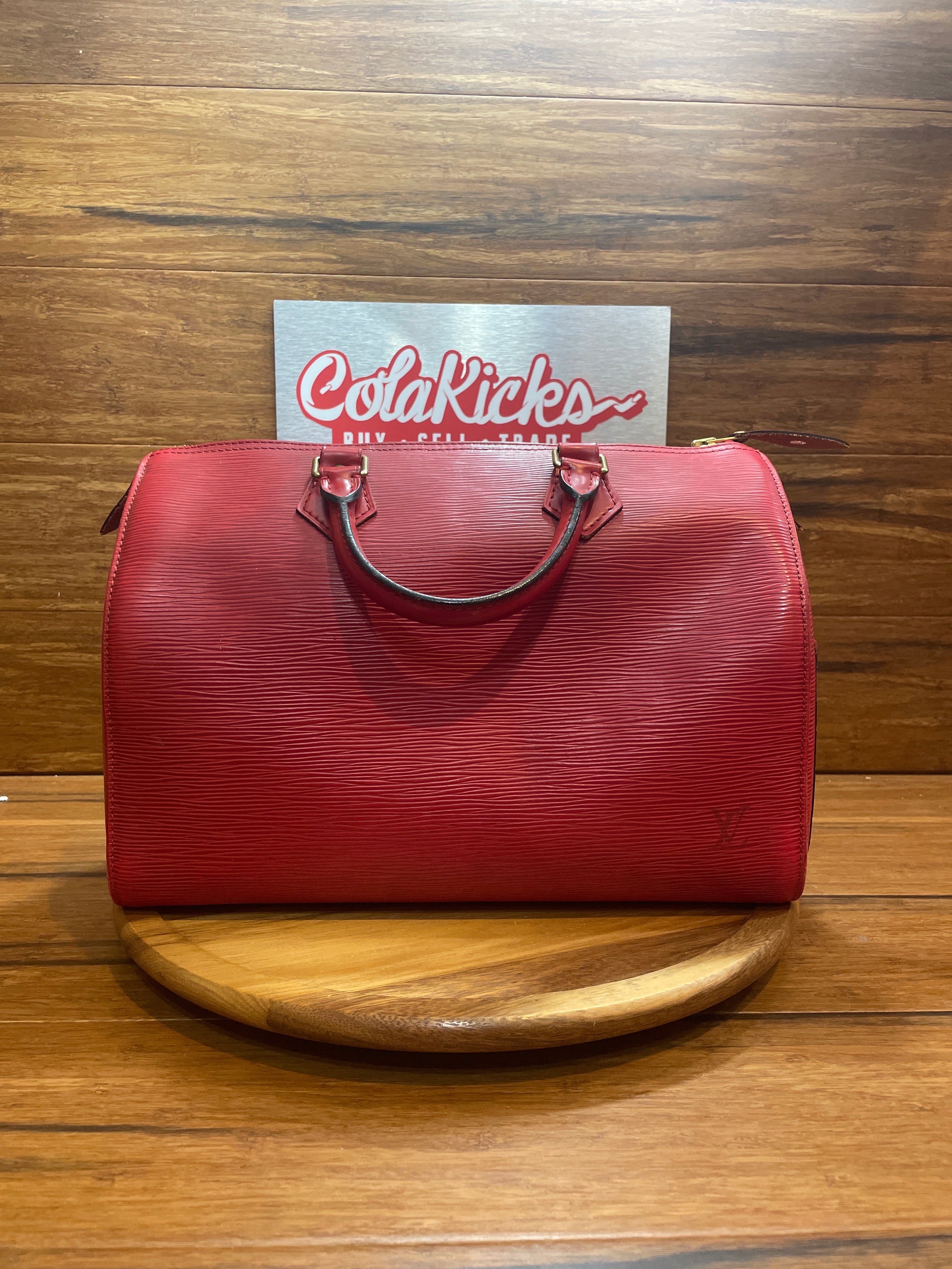 Louis Vuitton Red Epi Speedy 30