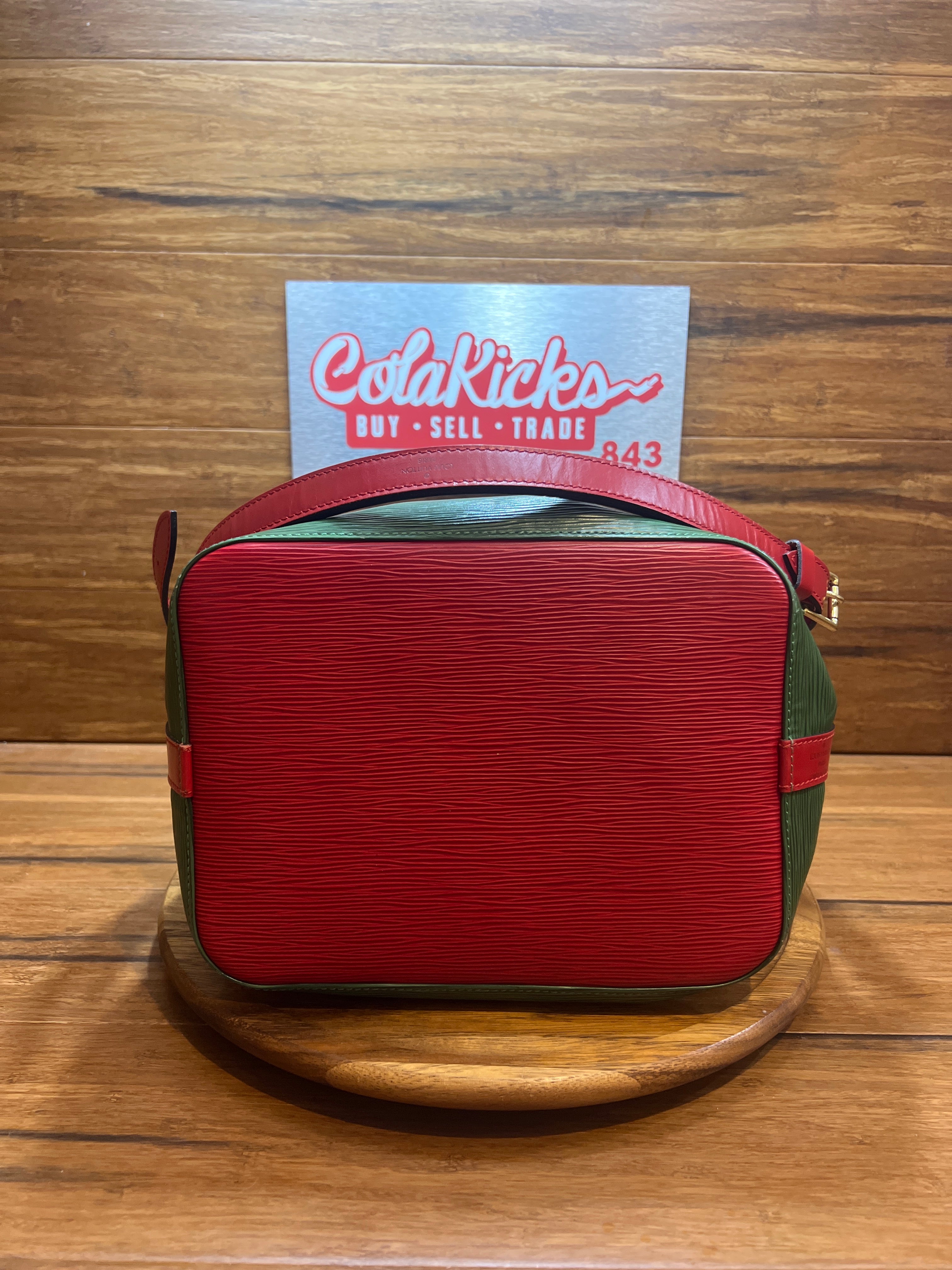 Louis Vuitton Green & Red Epi Leather Bucket Bag