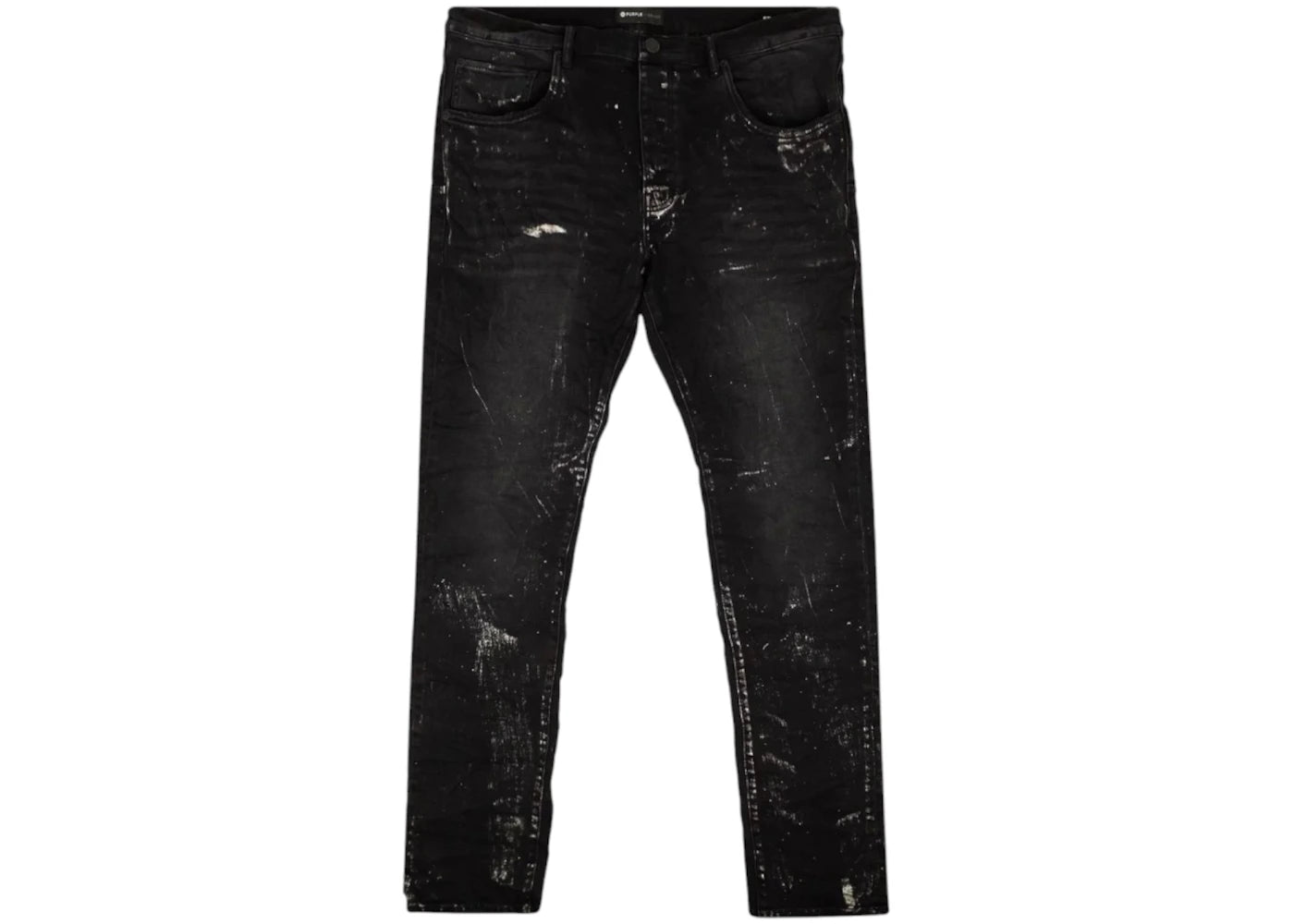 Purple Brand Black Wash Jeans Metallic Silver
