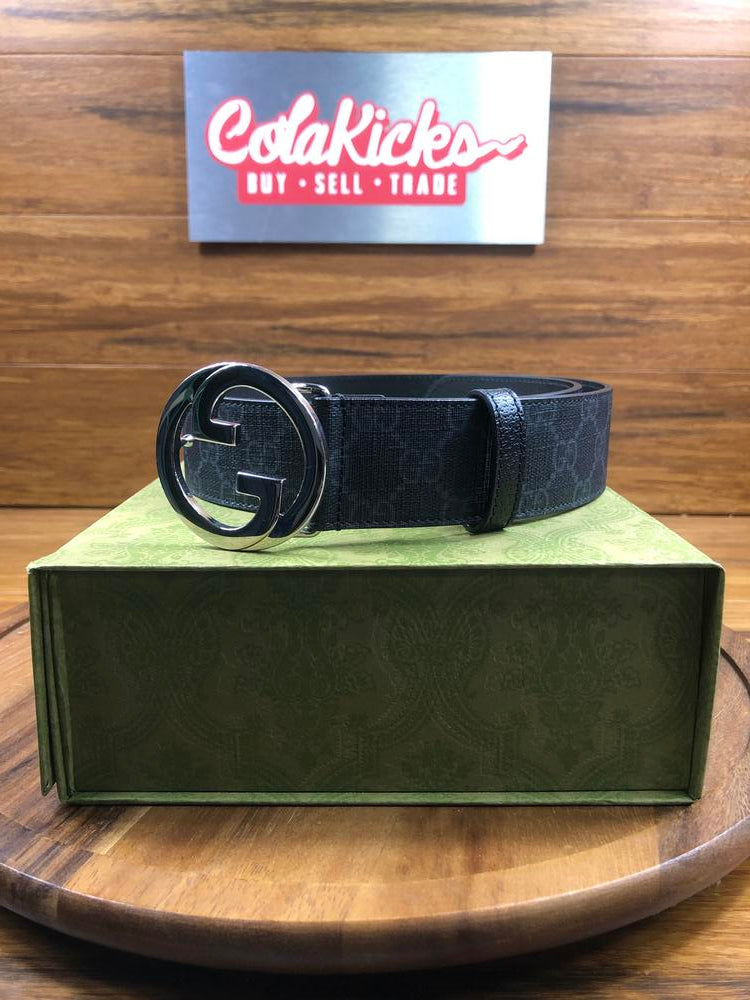Gucci GG Supreme Interlocking Belt Black (Reversible)