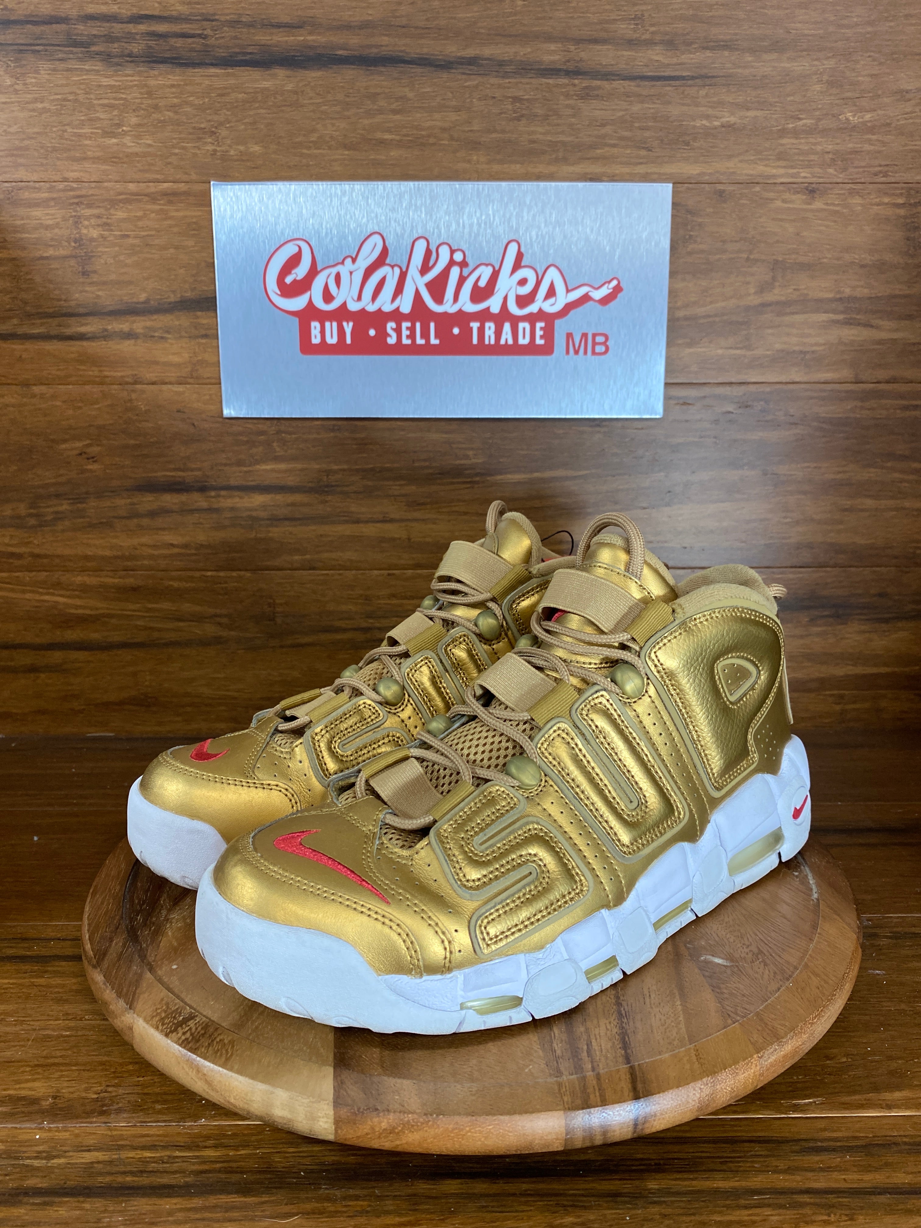 Nike Air More Uptempo Supreme Suptempo Gold