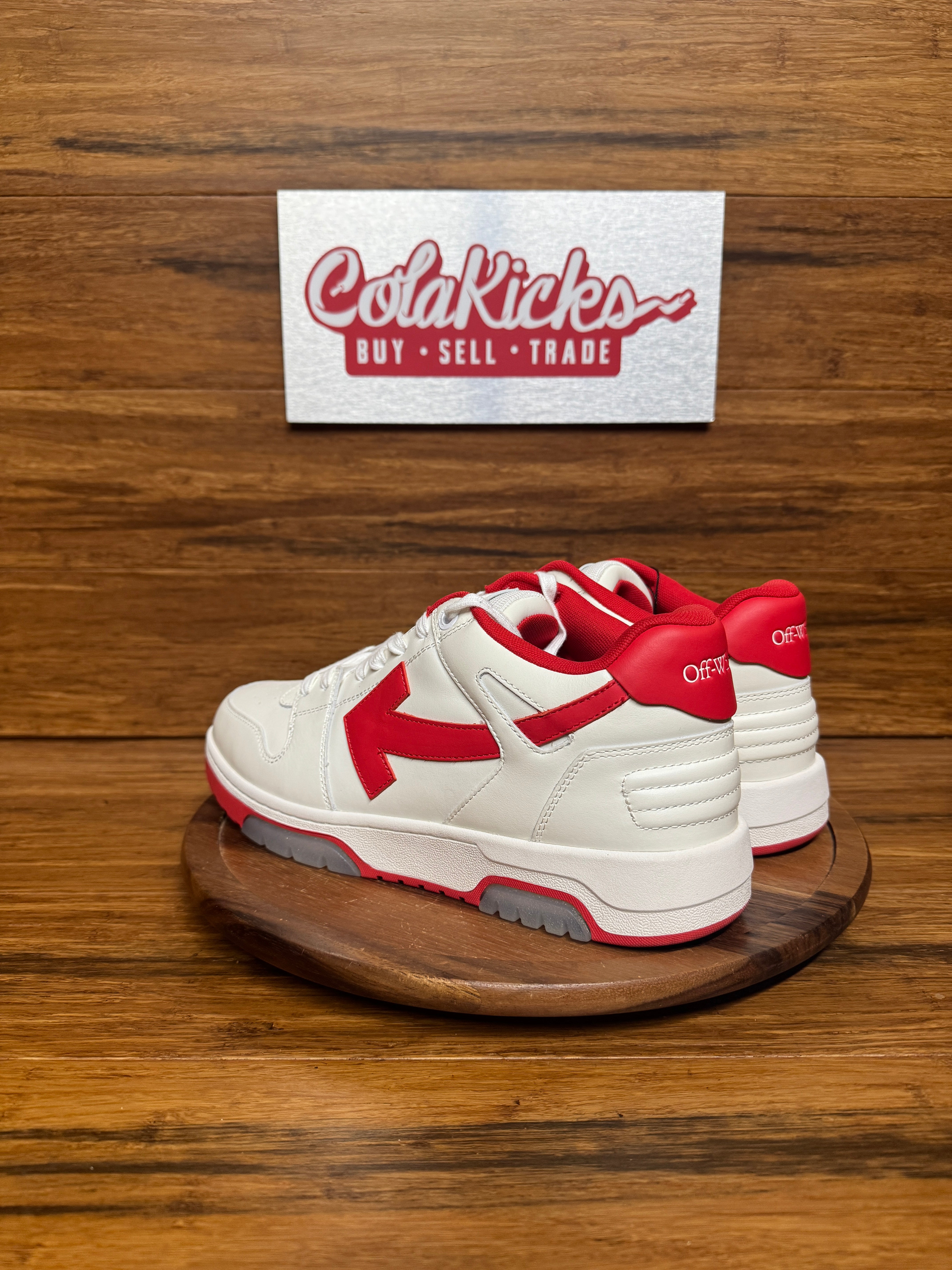 OFF-WHITE Out Of Office "OOO" Low Tops White Red (2024)