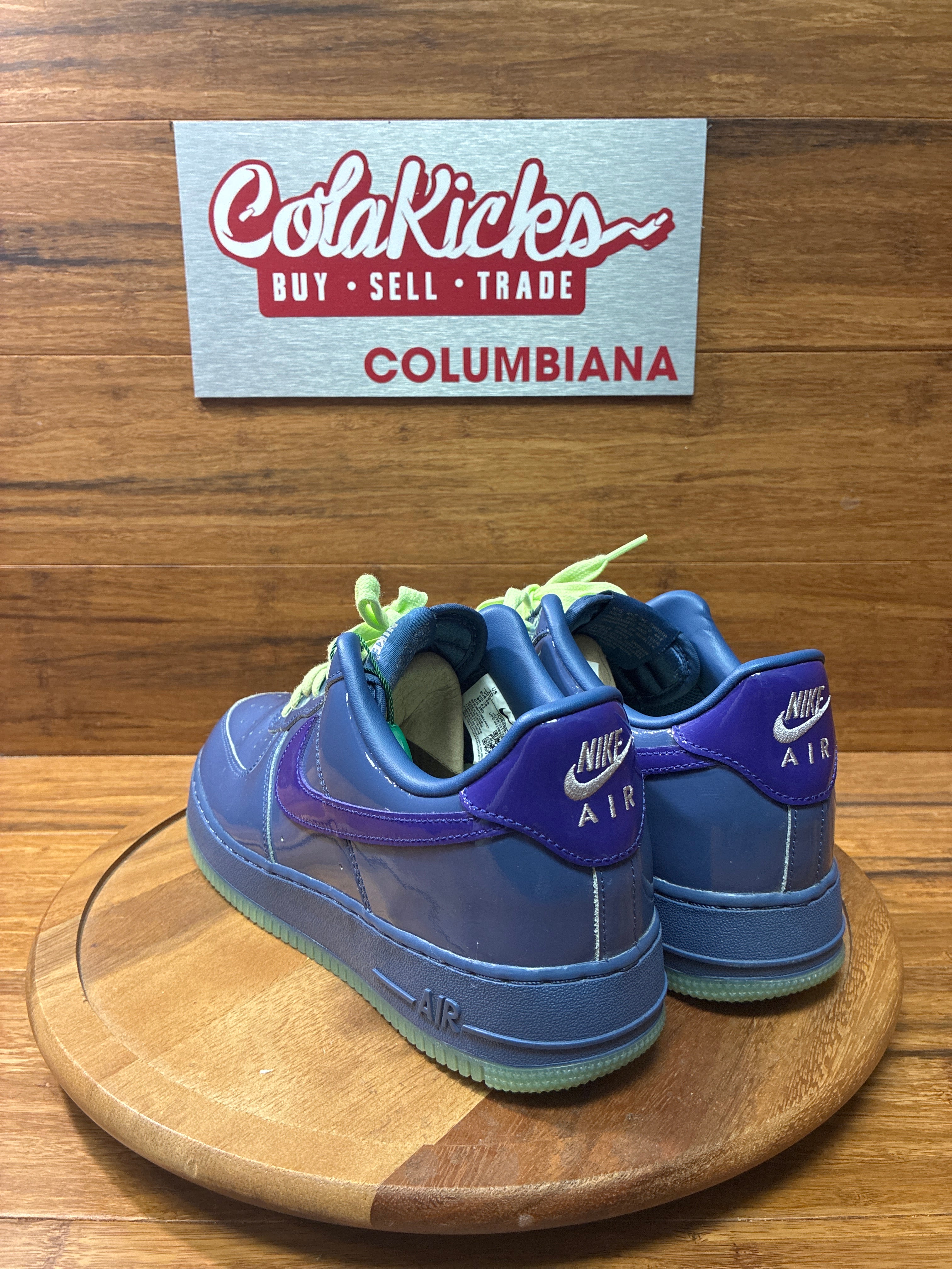 Nike Air Force 1 Low Patent Leather Mystic Navy Grape Ice