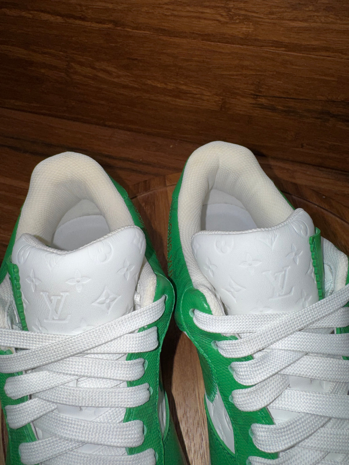 Louis Vuitton Nike Air Force 1 Low By Virgil Abloh White Green (Tried On)