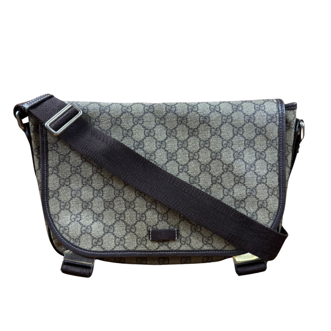 Gucci Coated Canvas Flap Messenger
