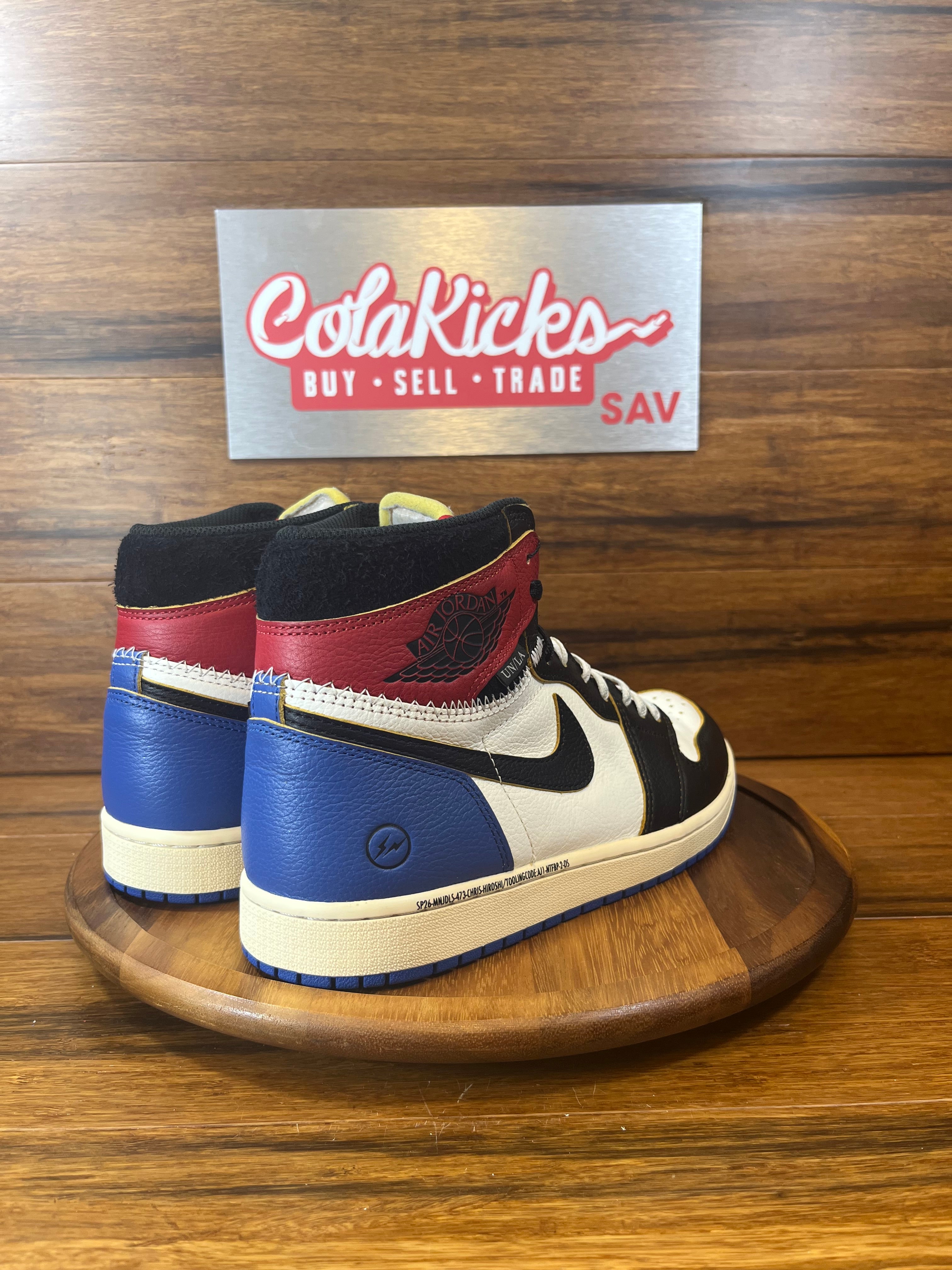 Jordan 1 Retro High OG SP Fragment x Union LA Varsity Red Sport Royal