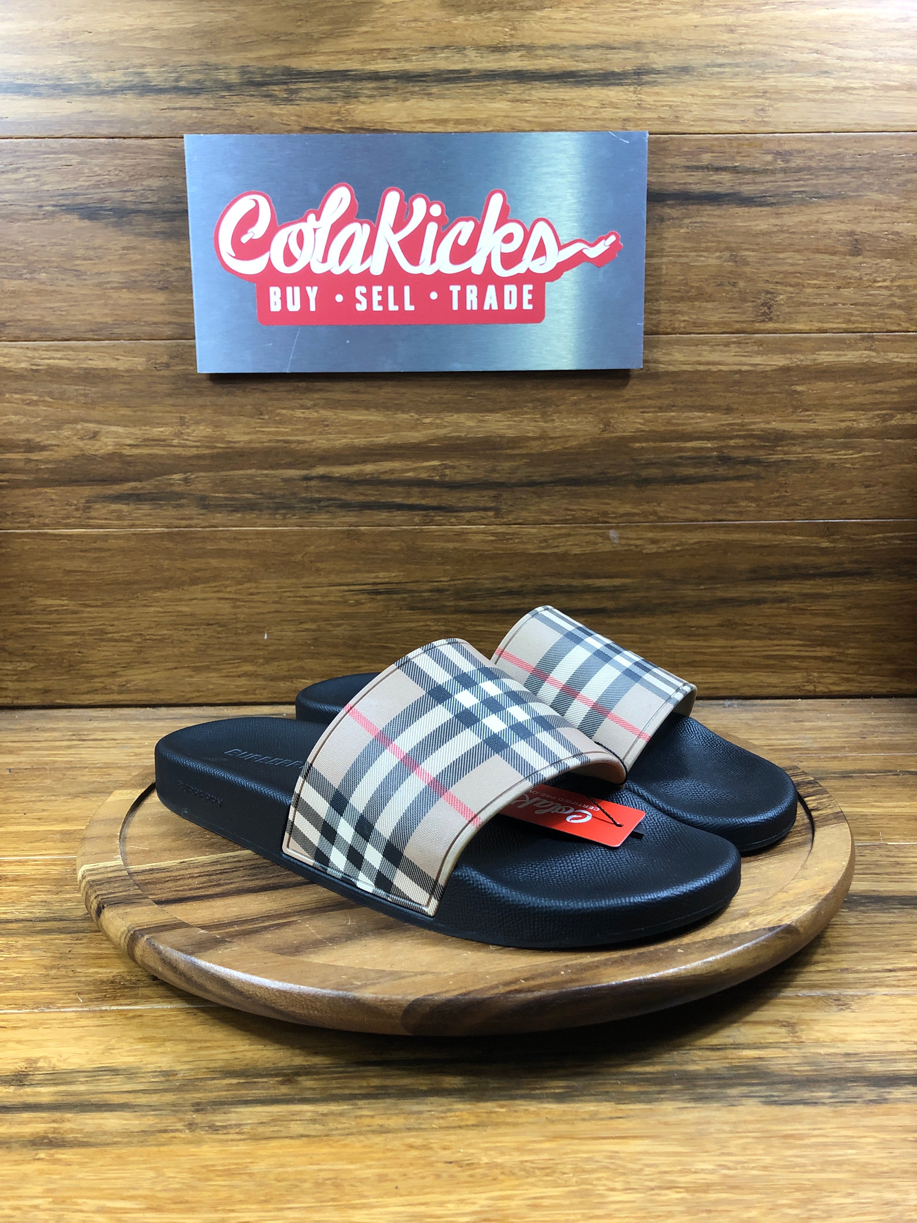 Burberry Furley Check Slides Archive Beige (VNDS)