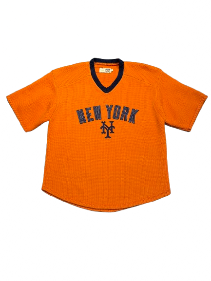 Aime Leon Dore x New York Mets Short-Sleeve Knit Sweater Orange