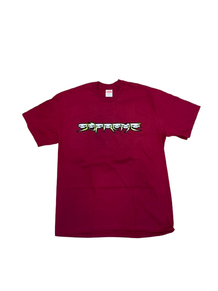 Supreme Skulls Spellout Tee Red