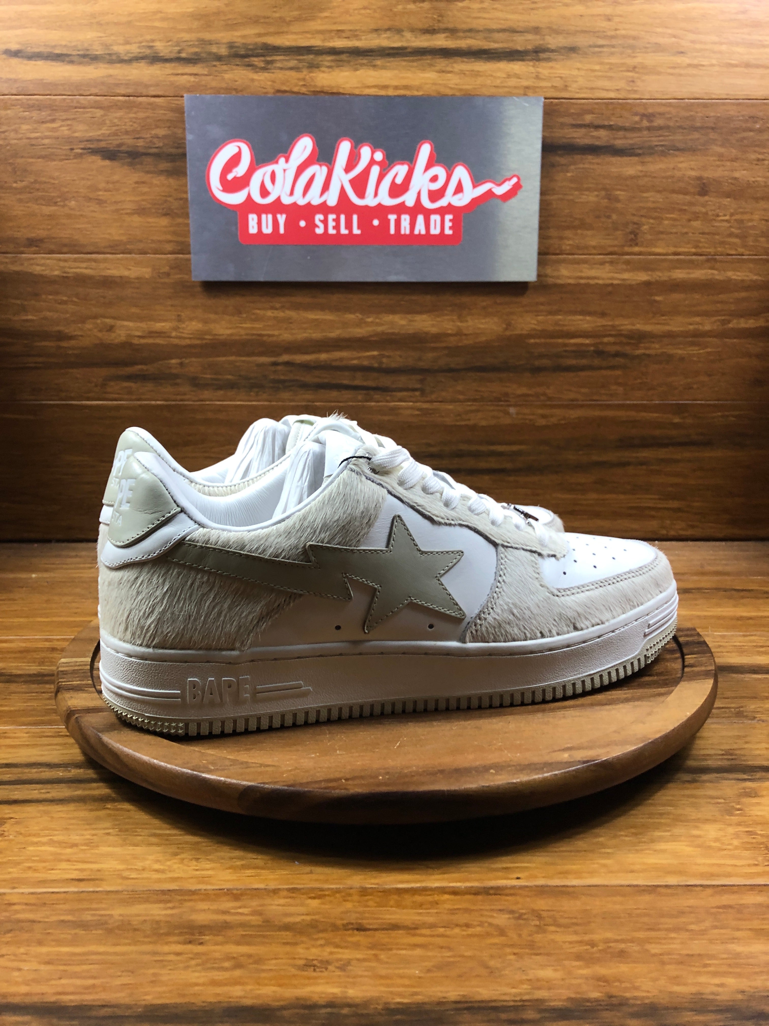 A Bathing Ape Bape Sta Beige Calf Hair