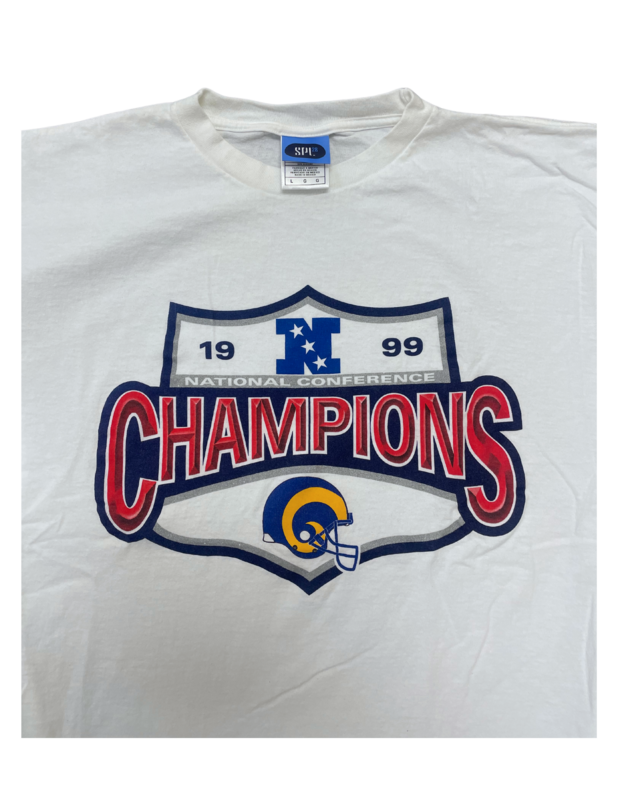 Rams National Conference Champions Shield Tee White