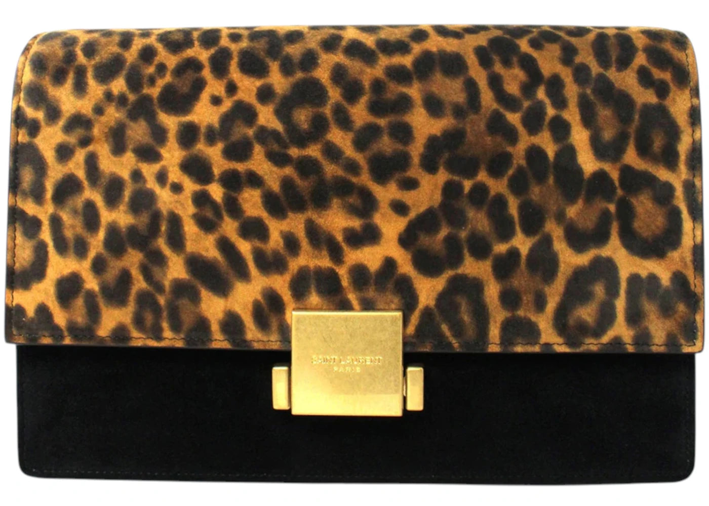 Saint Laurent Bellechasse Medium Crossbody Black/Leopard Print