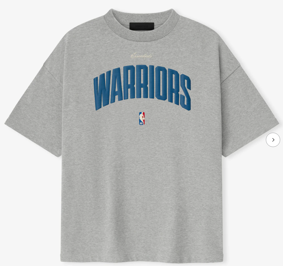 Fear of God x NBA Heather Gray Golden State Warriors 90's T-Shirt