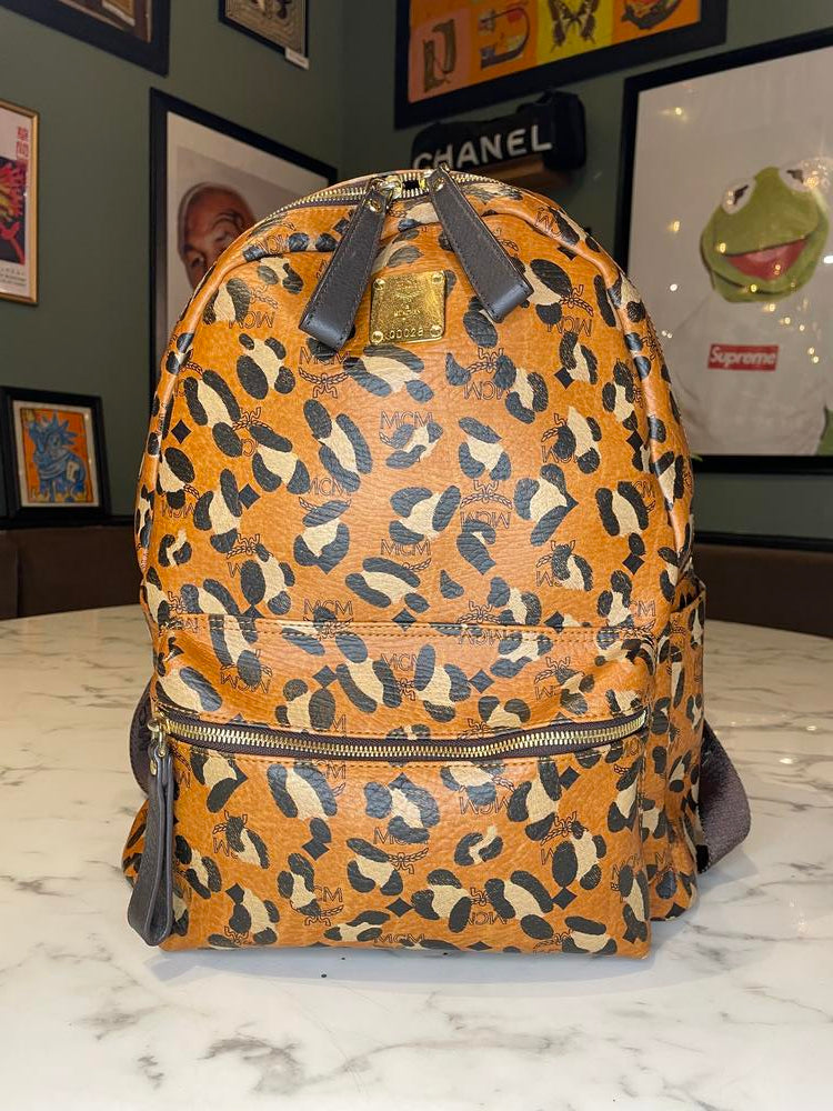 MCM Leopard Print Backpack