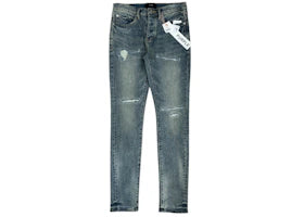Purple Brand Light Blue Vintage Denim Jean Light Indigo Repair