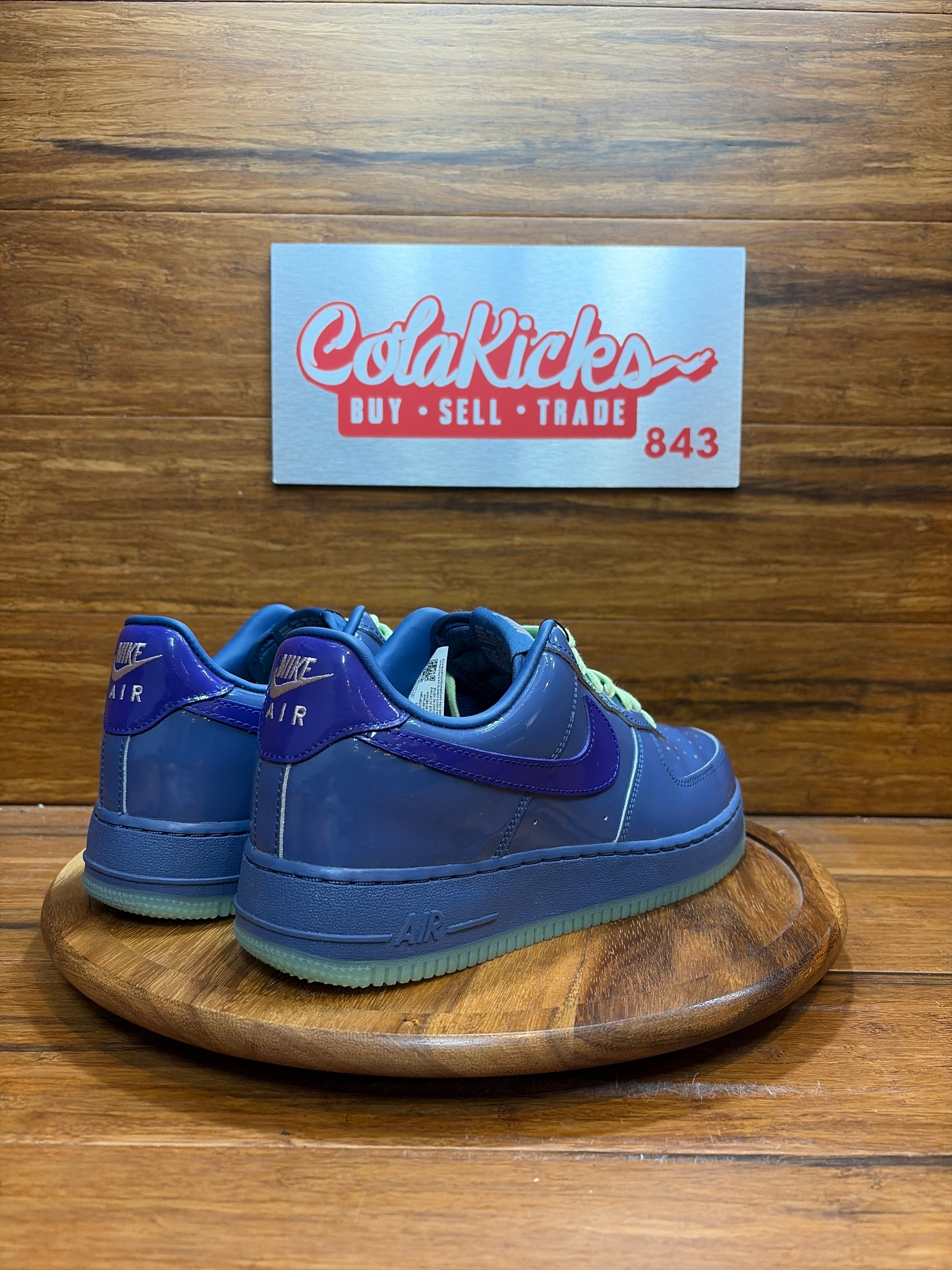 Nike Air Force 1 Low Patent Leather Mystic Navy Grape Ice