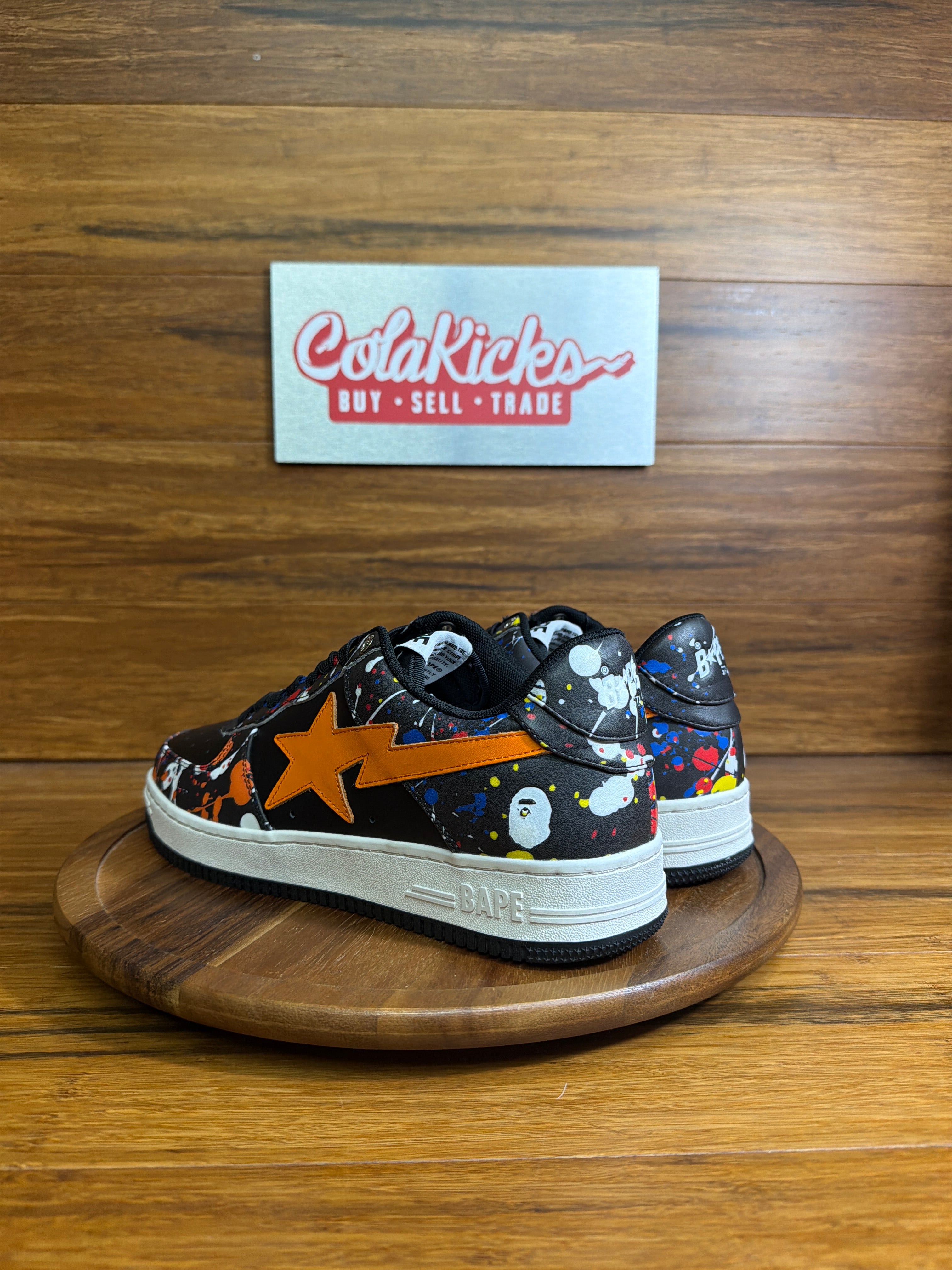 A Bathing Ape Bape Sta Paint Splatter Black