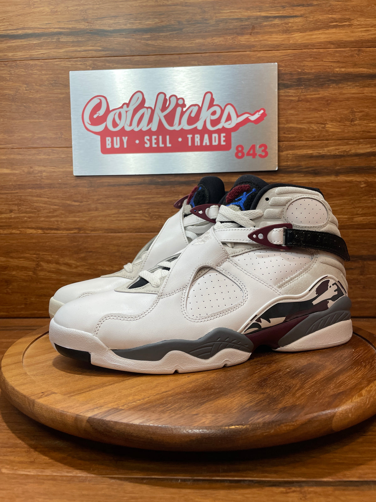 Jordan 8 Retro White Burgundy (Women's)