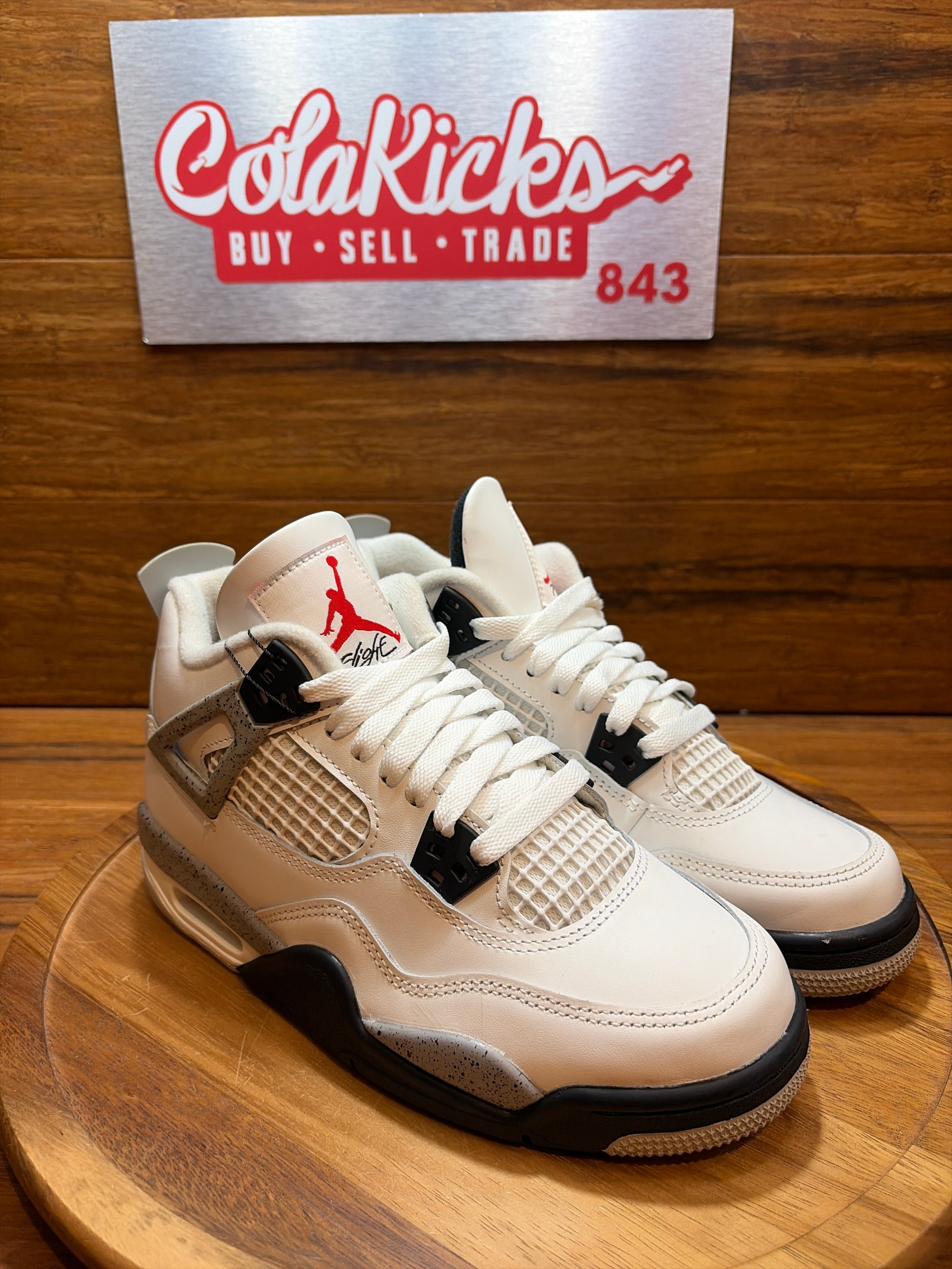 Jordan 4 Retro White Cement (2025) (GS) (BOX WITH NO LID)