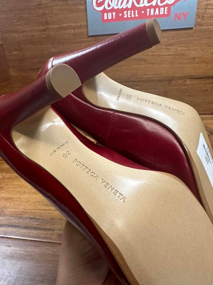 Bottega Veneta BLOC Calf High Heel Pumps Red (Women's)