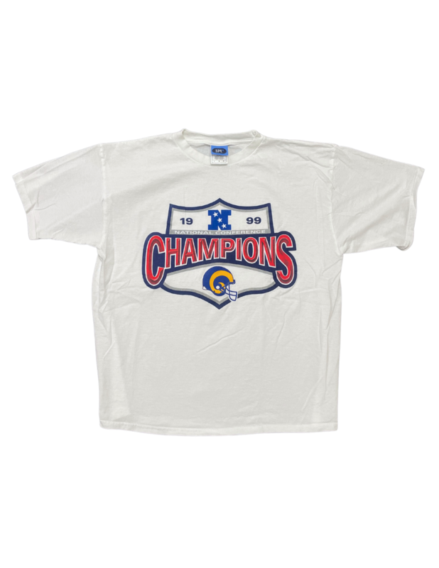 Rams National Conference Champions Shield Tee White