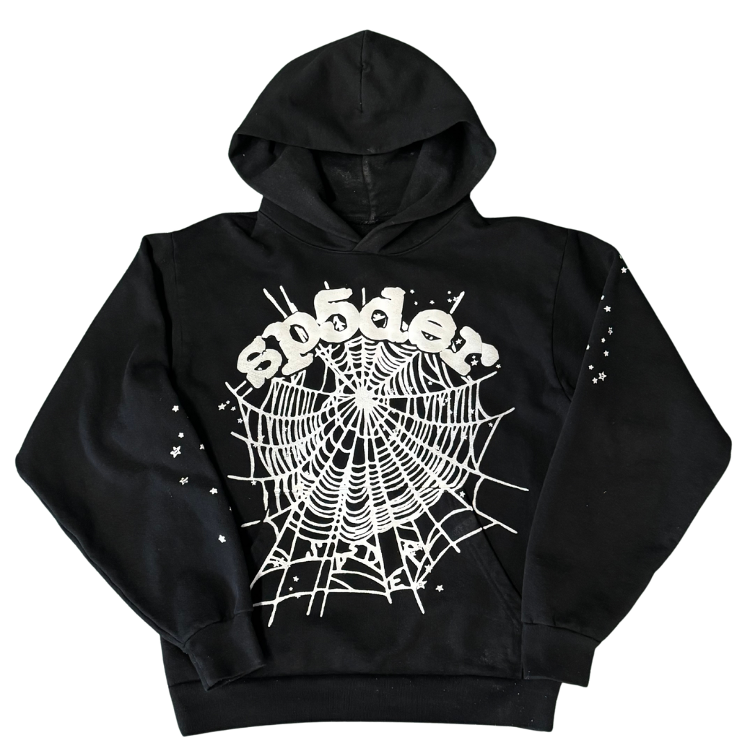 Sp5der OG Web Hoodie Black
