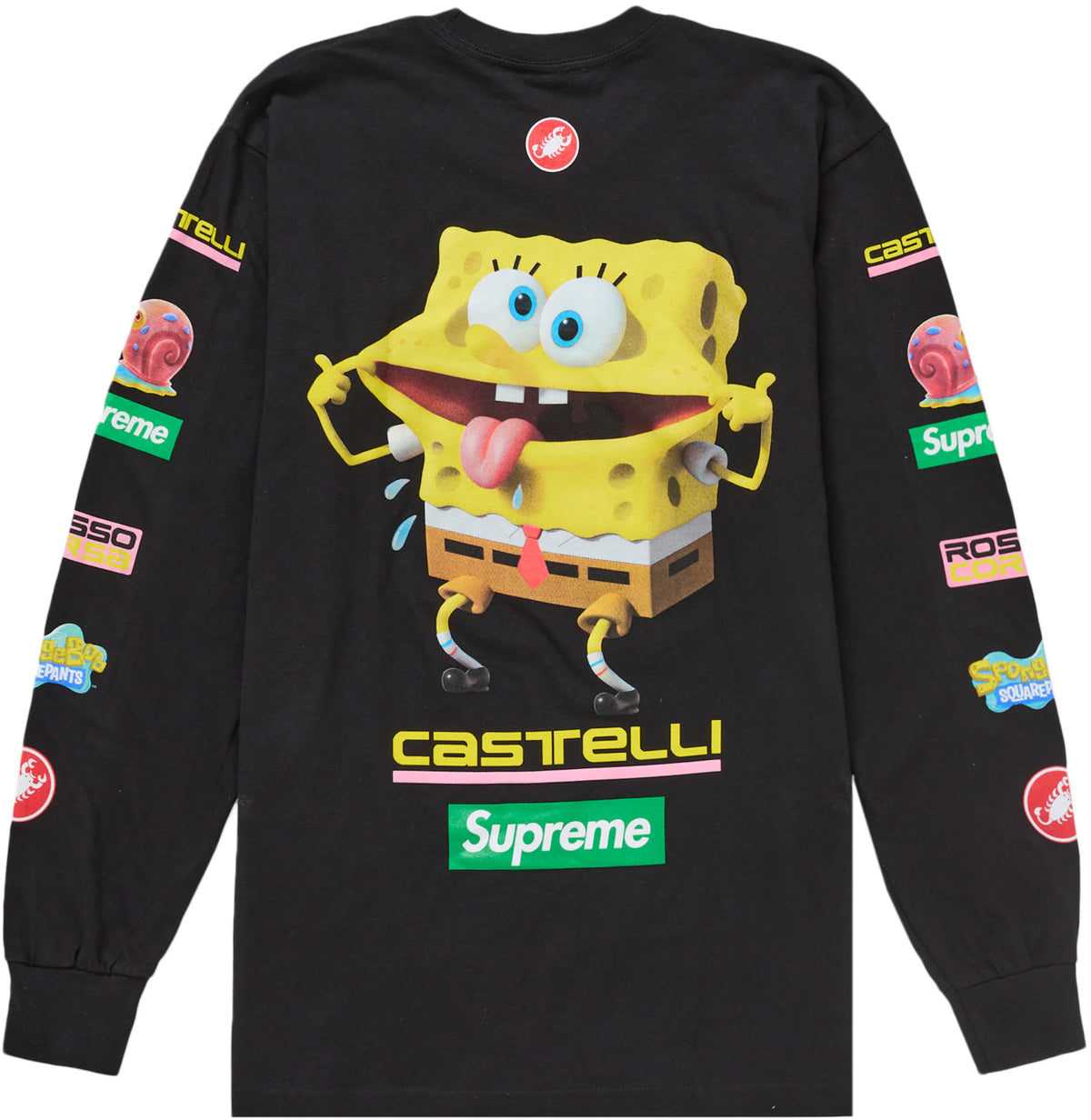 Supreme SpongeBob/Castelli Racing L/S Tee Black