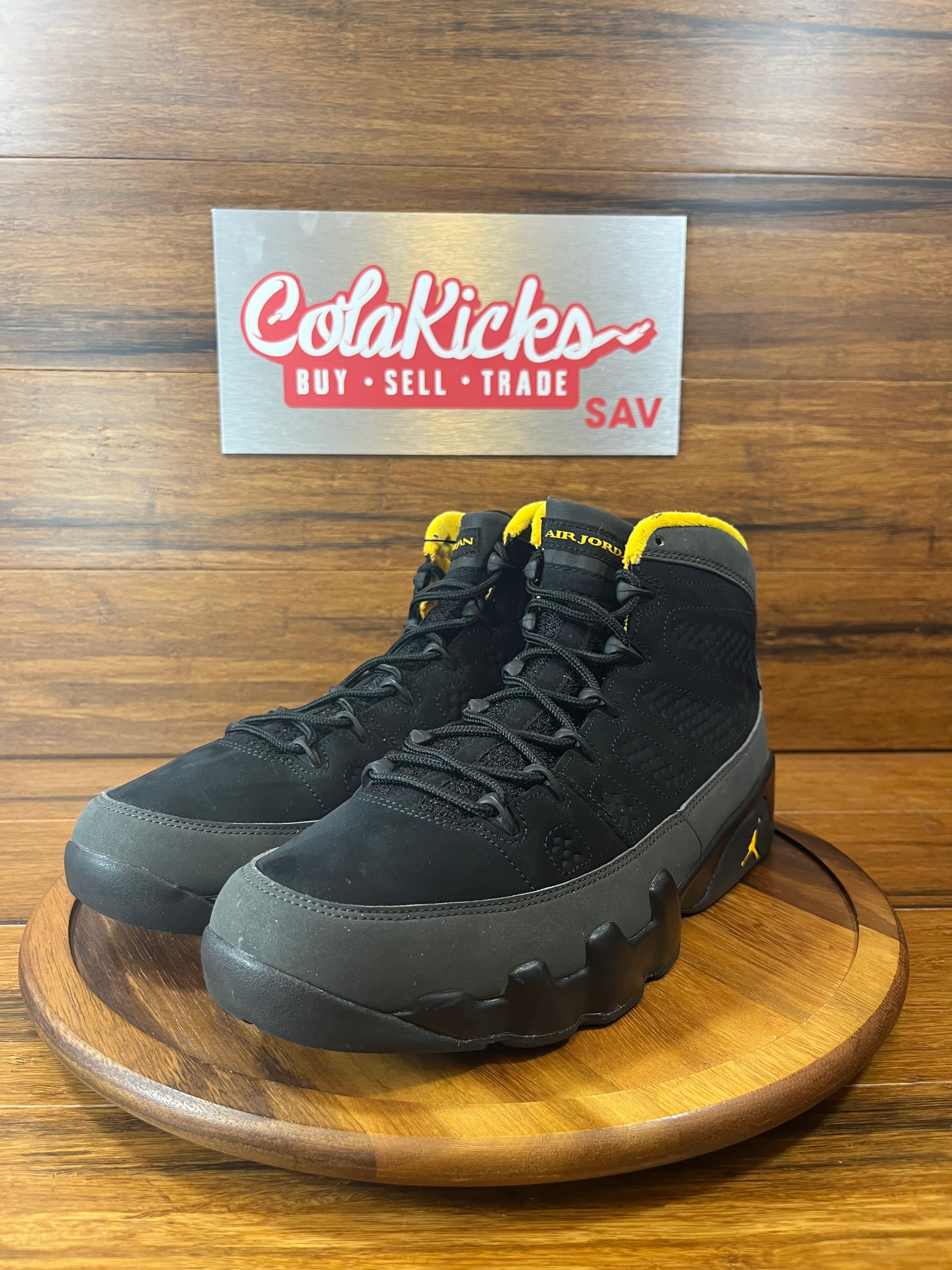 Jordan 9 Retro Dark Charcoal University Gold