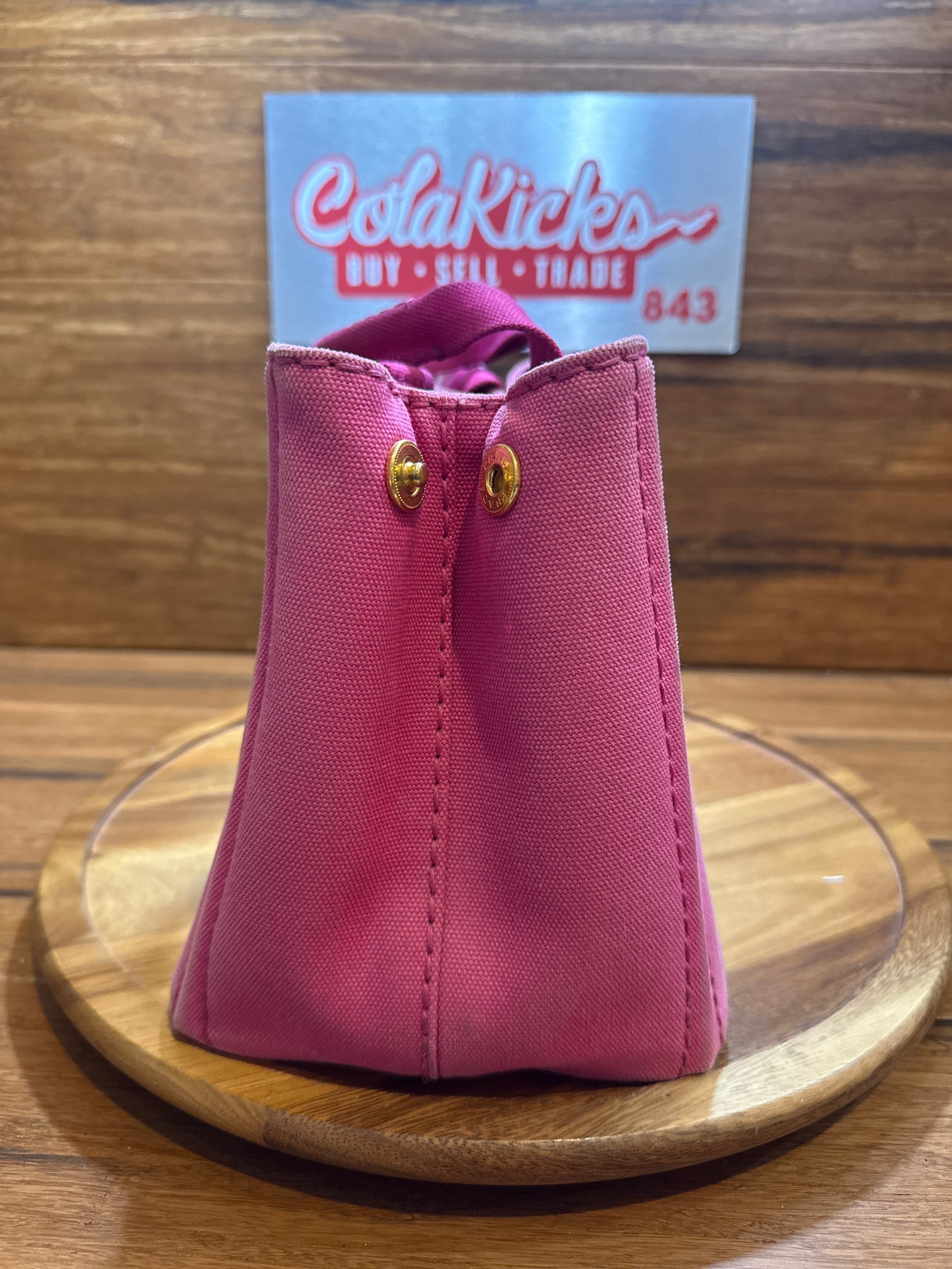 Prada Pink Canapa Tote Bag