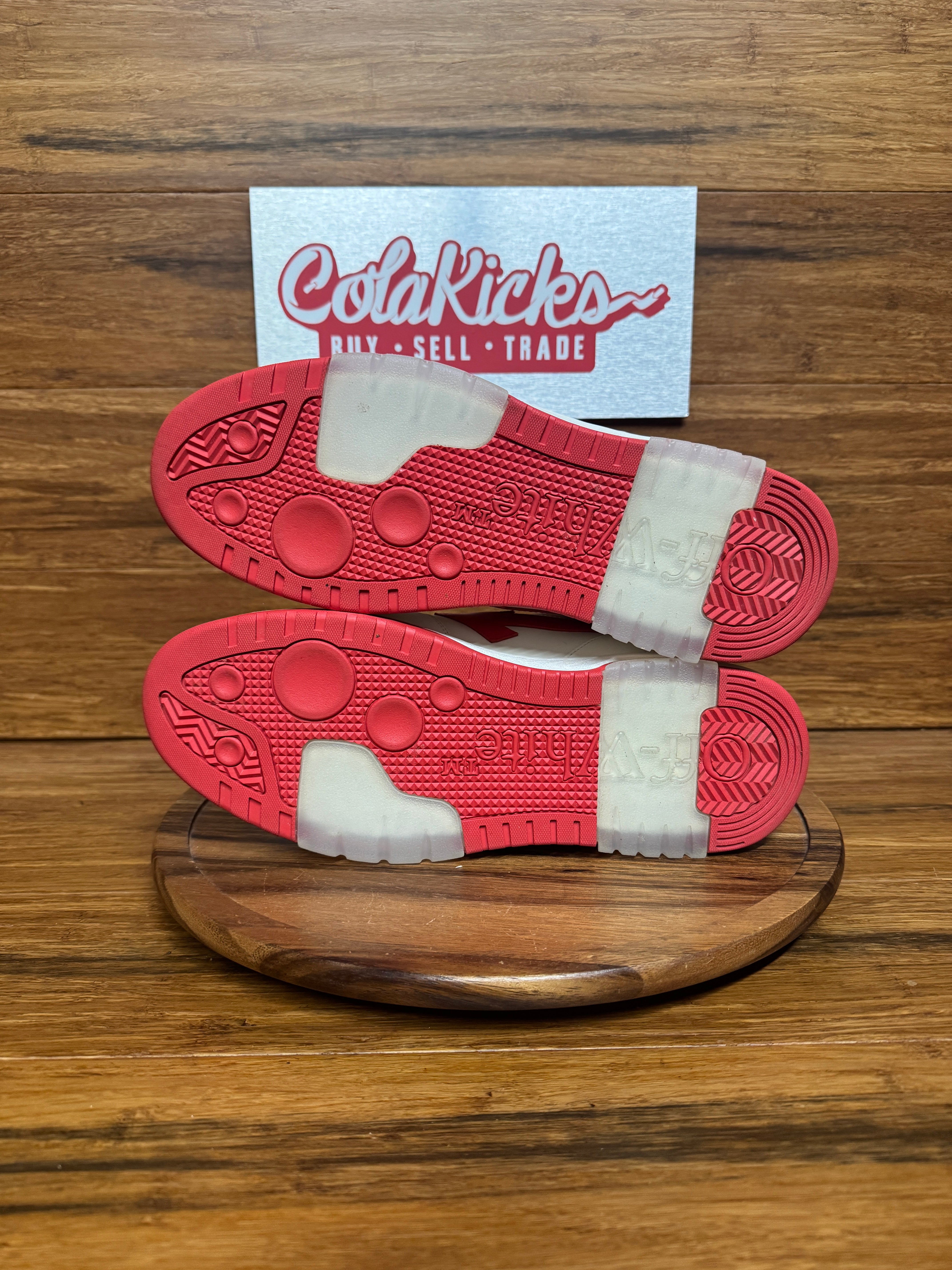 OFF-WHITE Out Of Office "OOO" Low Tops White Red (2024)