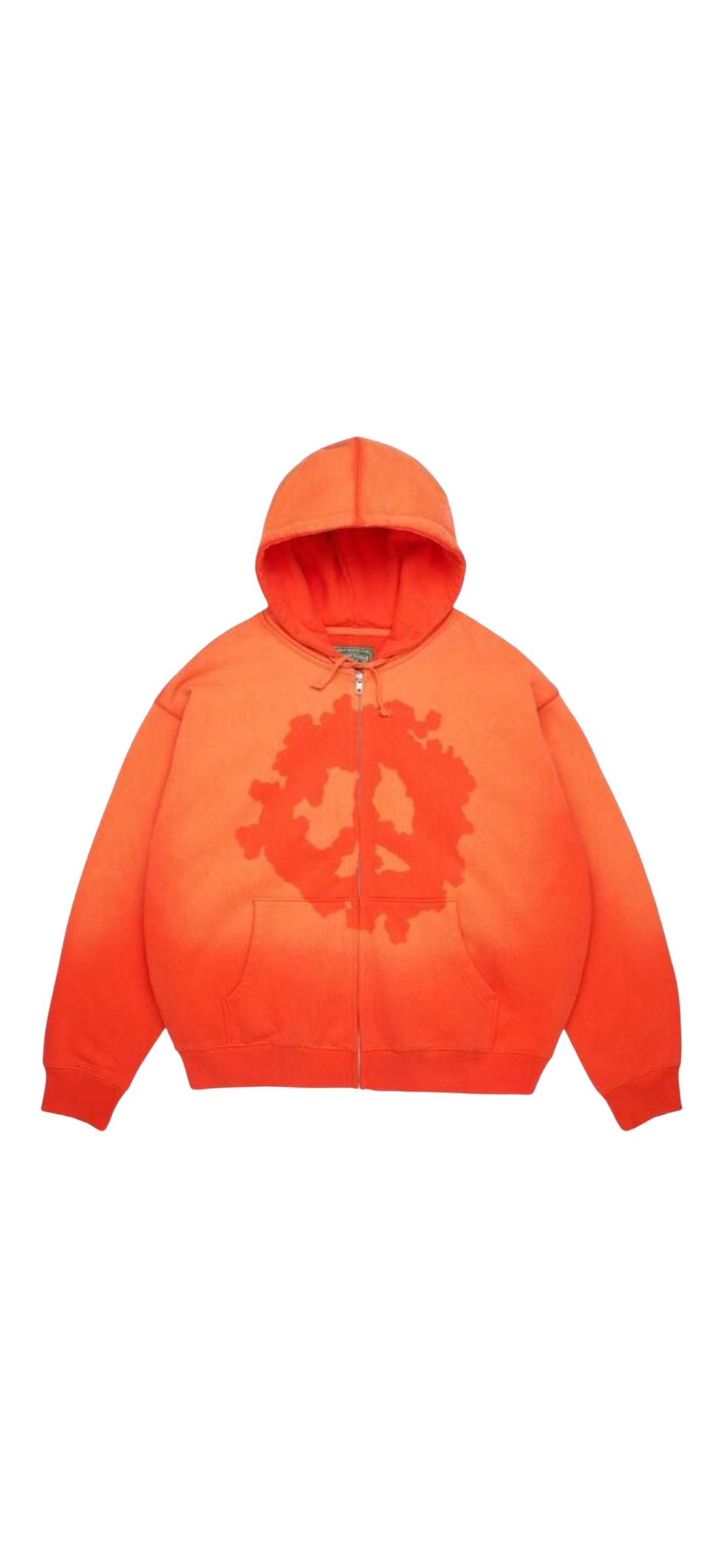 Denim Tears Peace Wreath Zip Up Hoodie Orange
