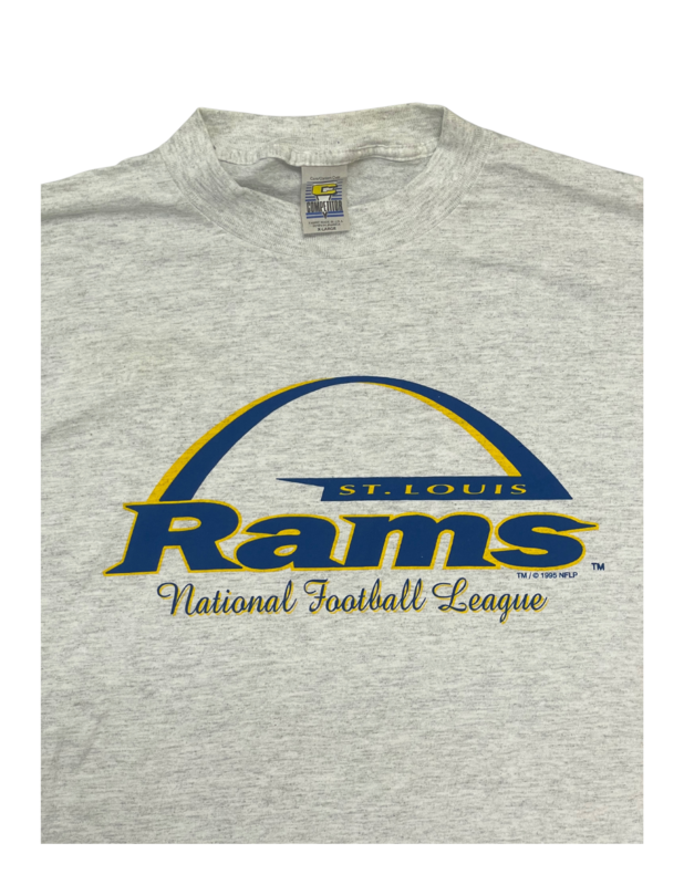 Rams Arch Logo Single Stitch Tee Grey