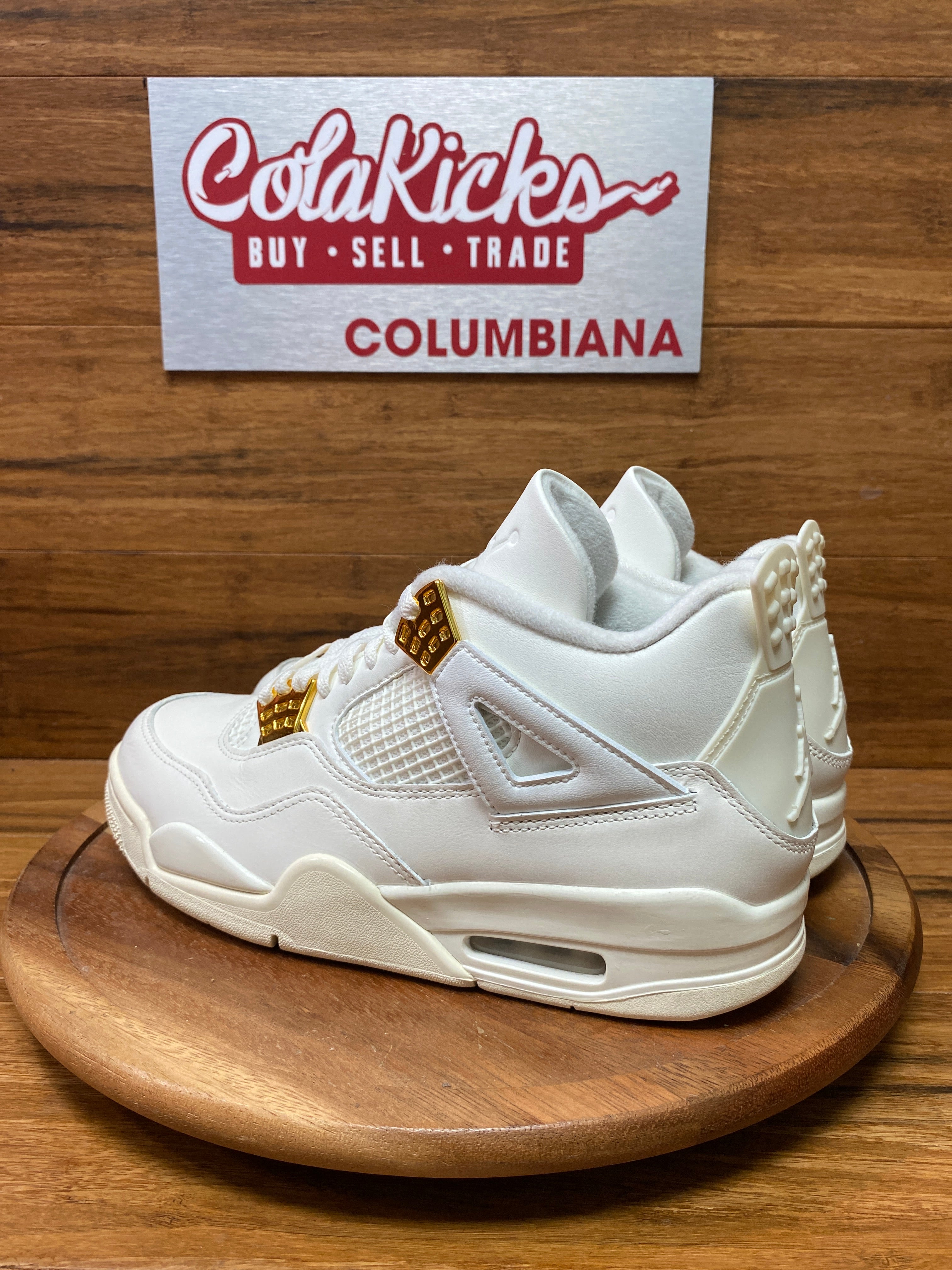 Jordan 4 Retro Metallic Gold (Women's)