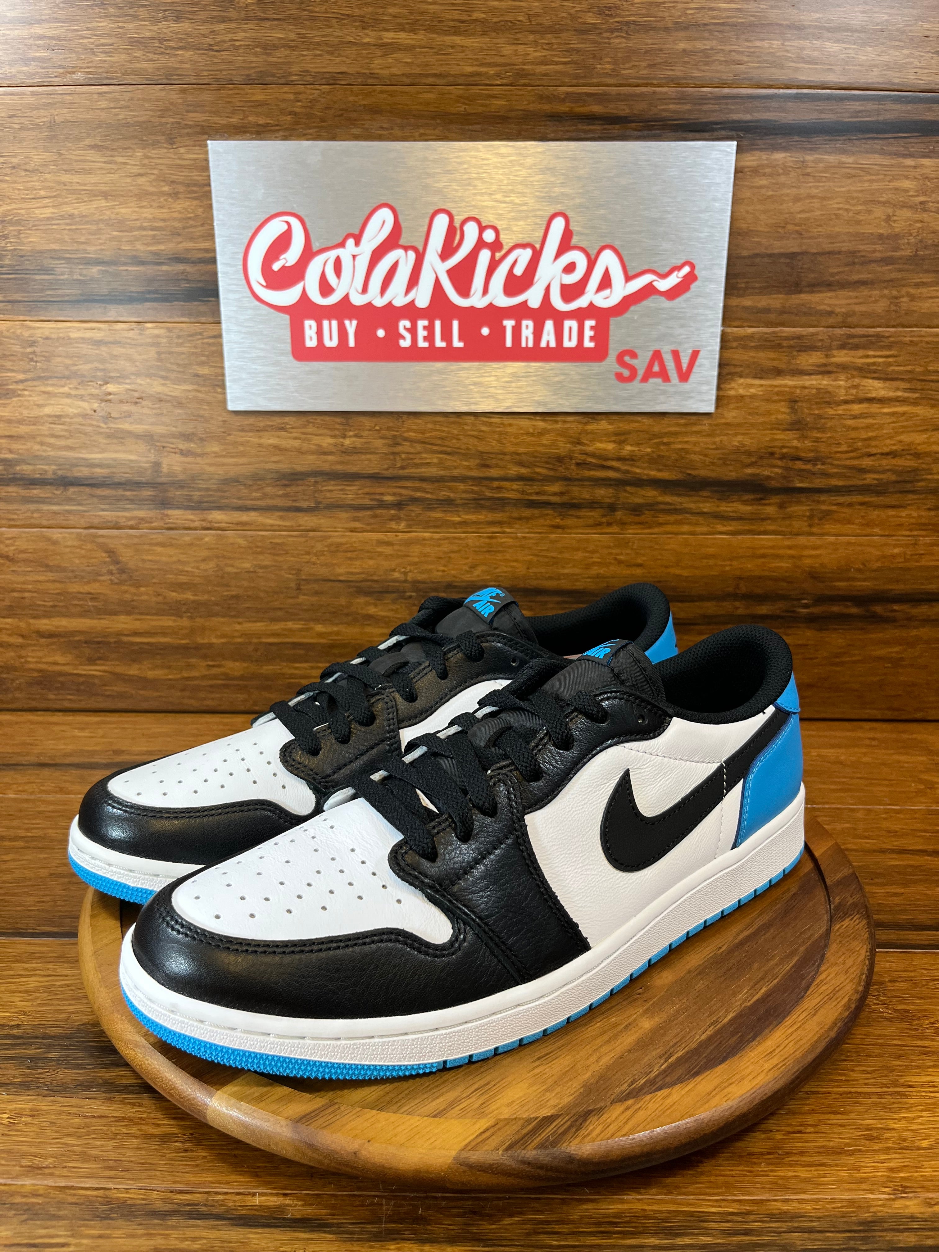 Jordan 1 Retro Low OG Black Dark Powder Blue