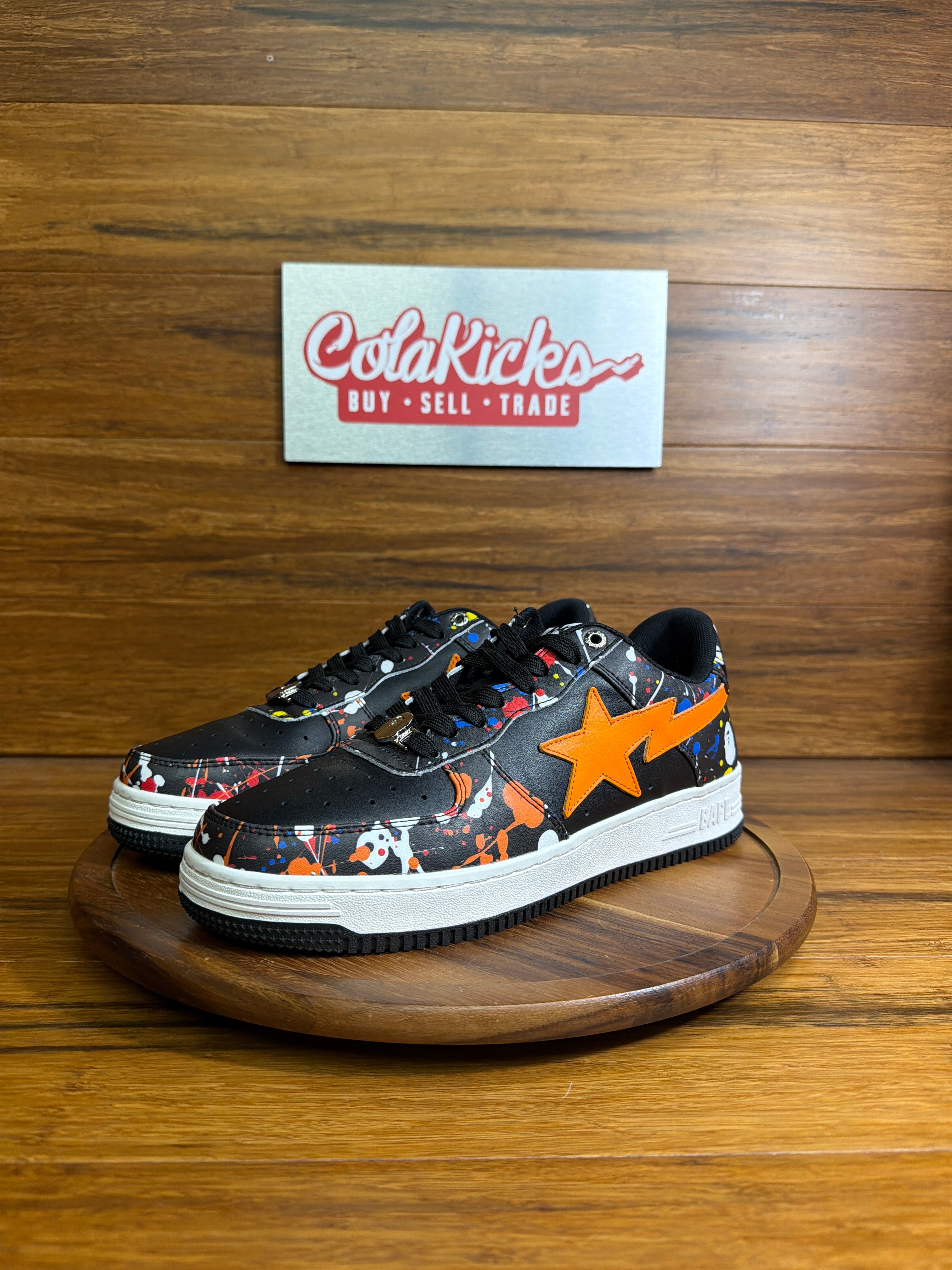 A Bathing Ape Bape Sta Paint Splatter Black