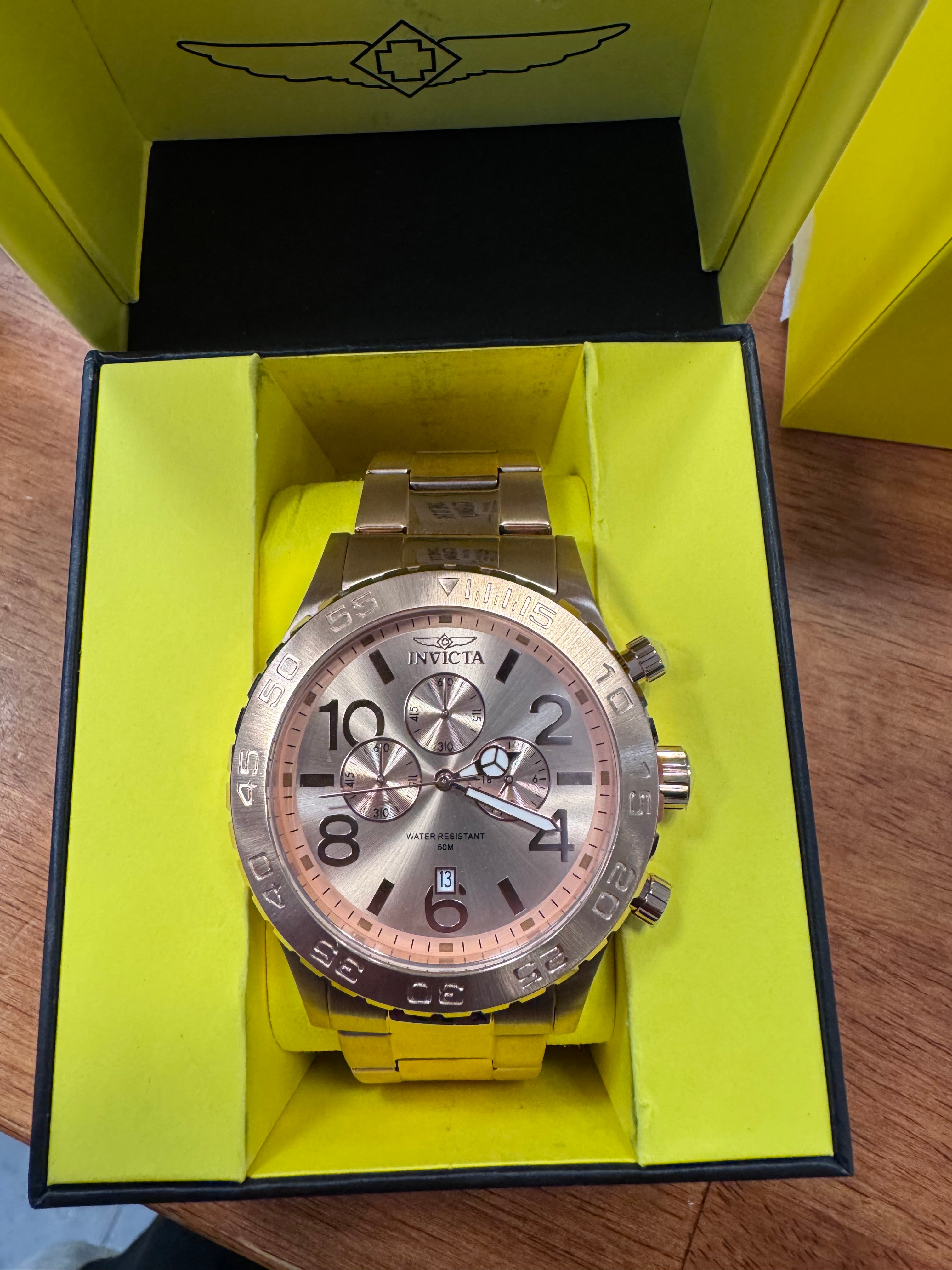 Invicta Men 50mm Rose Gold