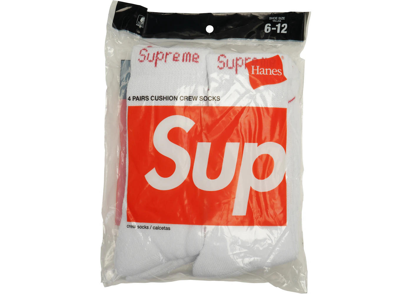 Supreme Hanes Crew Socks (1 Pair) White