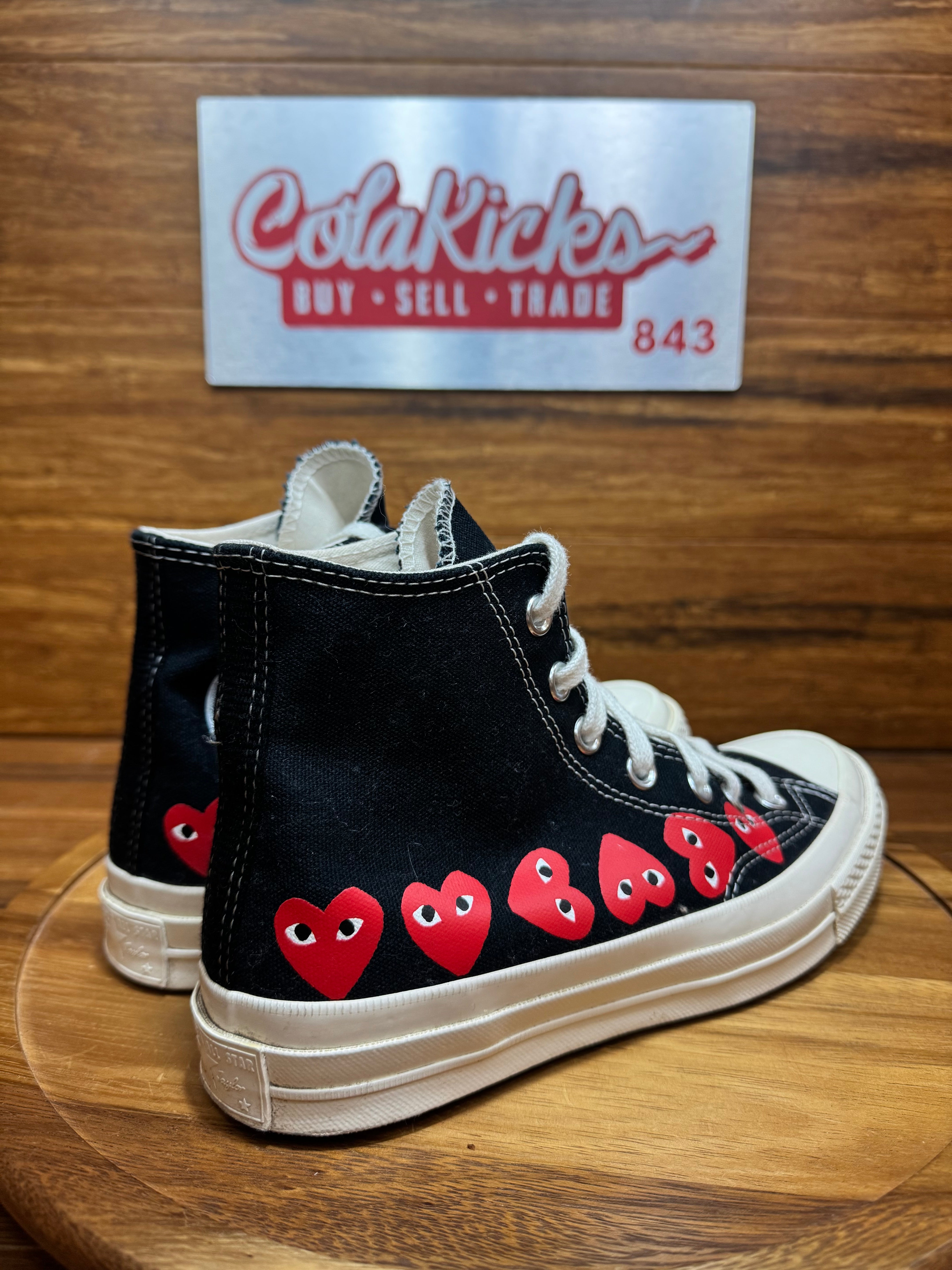 Converse Chuck Taylor All Star 70 Hi Comme des Garcons PLAY Multi-Heart Black