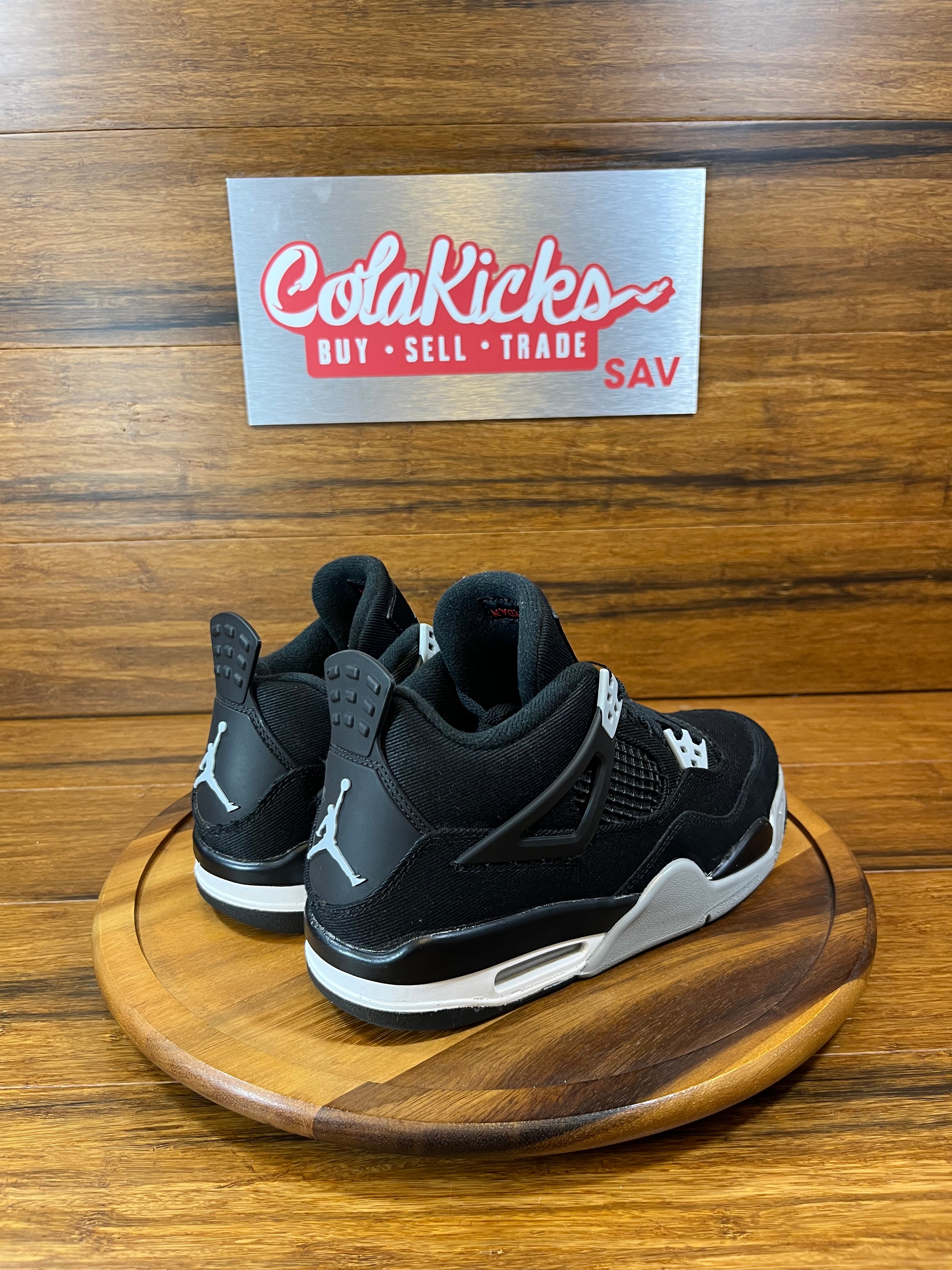 Jordan 4 Retro Black Canvas (GS)