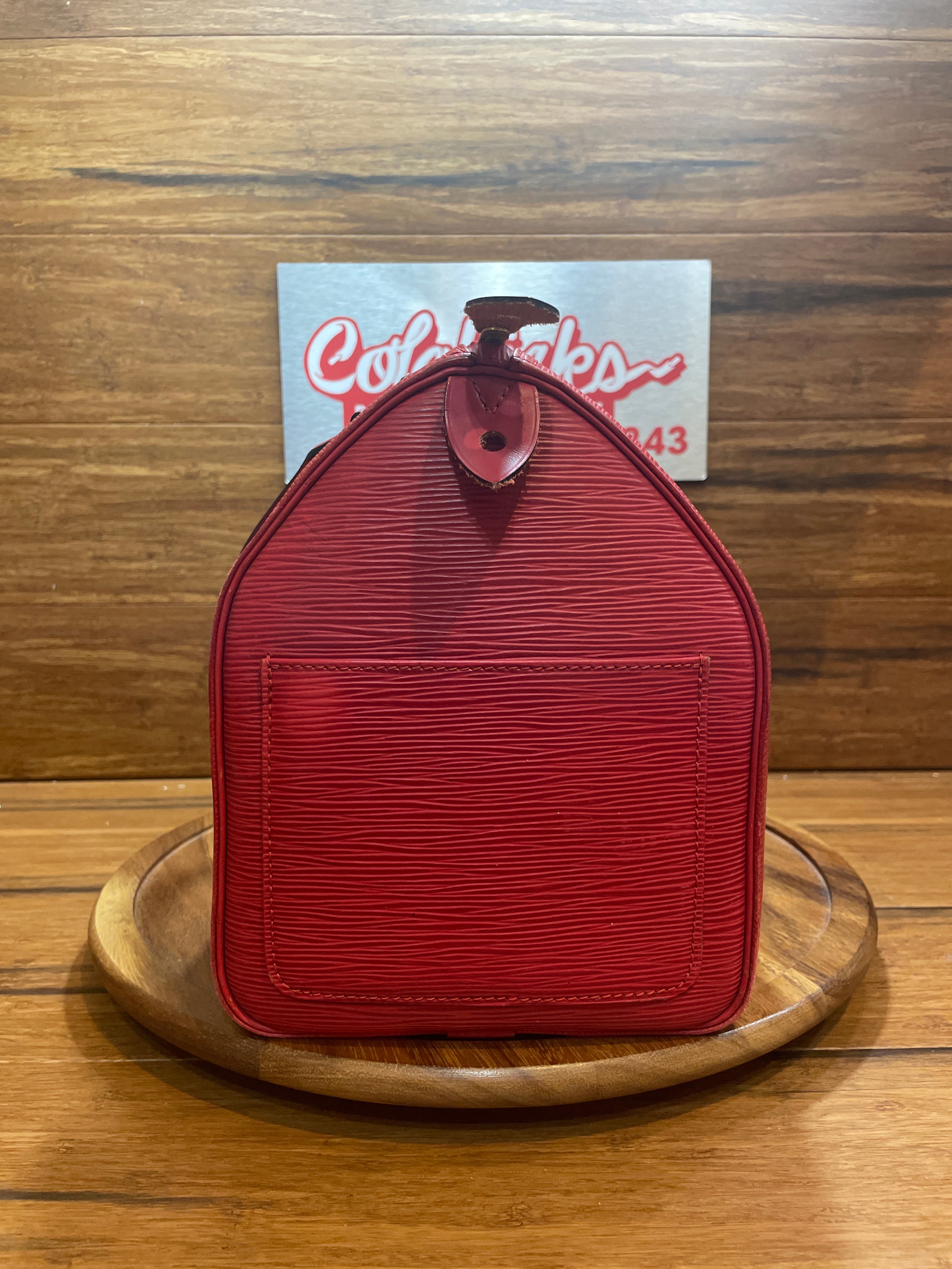 Louis Vuitton Red Epi Speedy 30