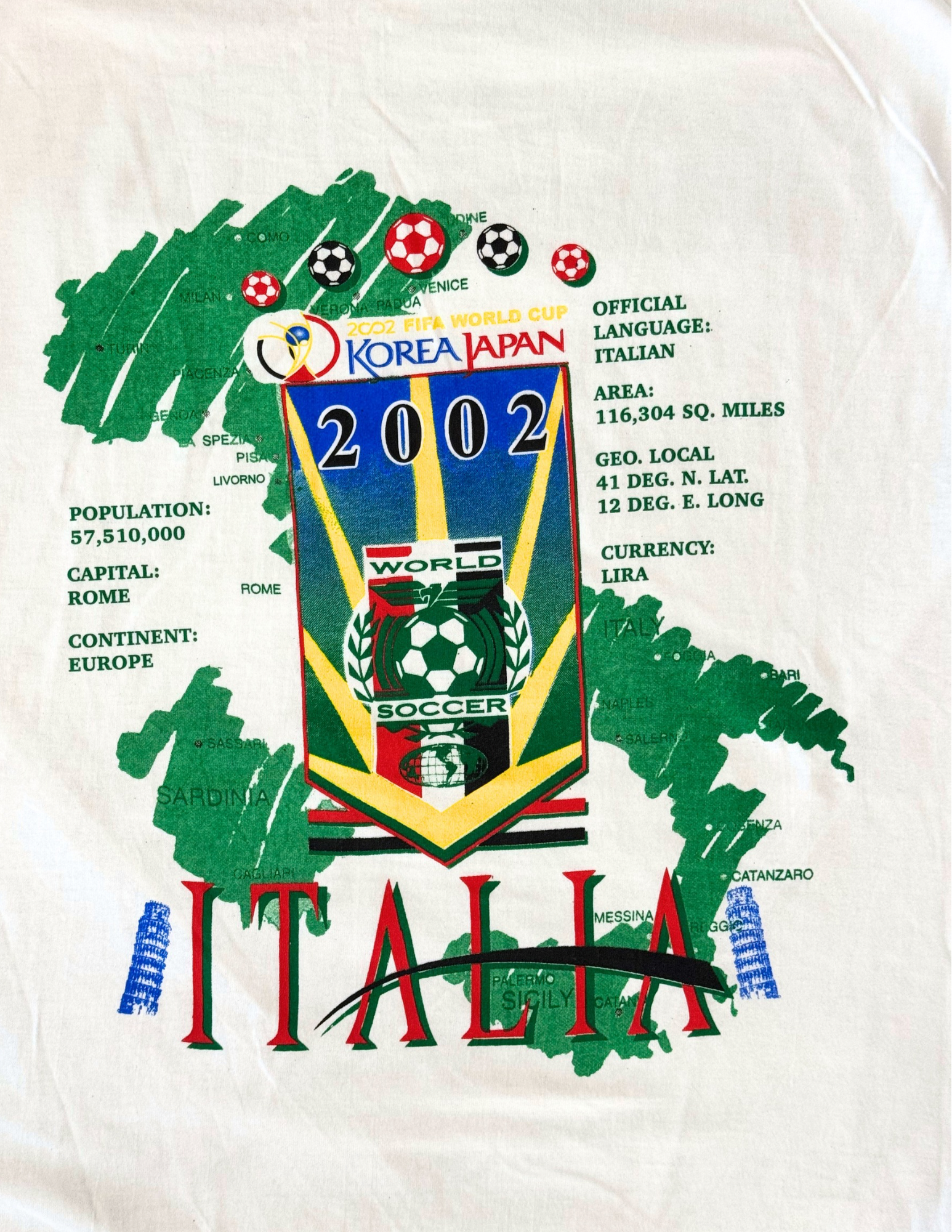 Italy 2002 World Cup Tee