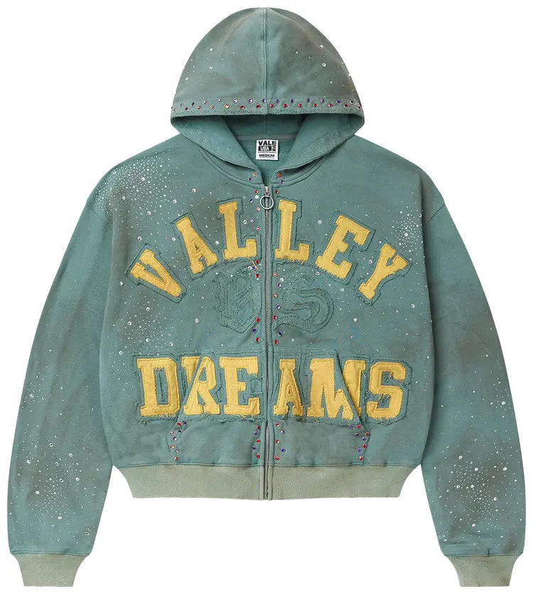 vale hoodie dark mint green