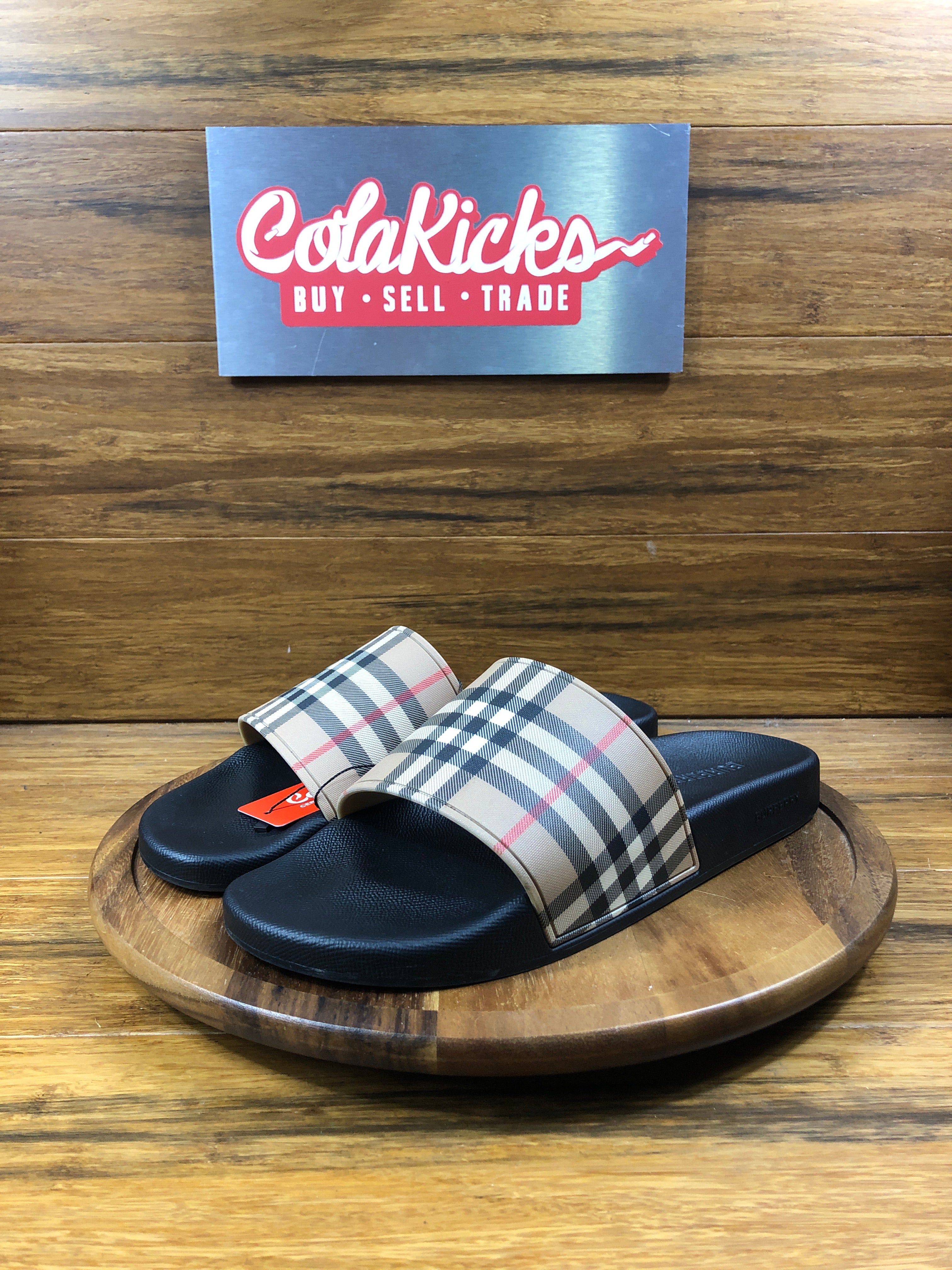 Burberry Furley Check Slides Archive Beige (VNDS)