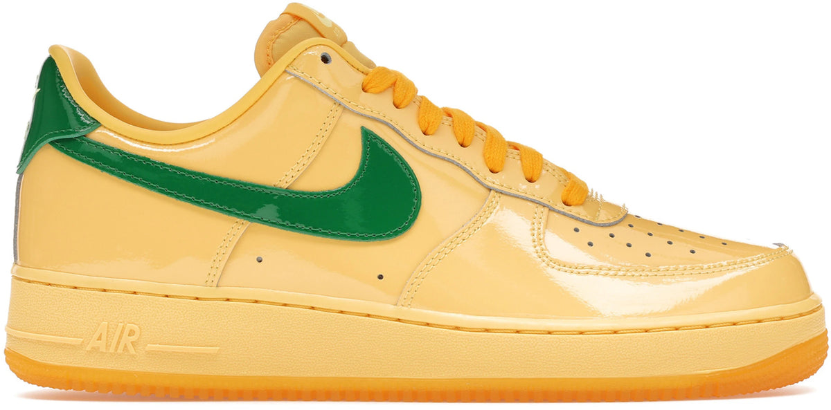 Nike Air Force 1 Low Patent Leather Topaz Gold Pine Green