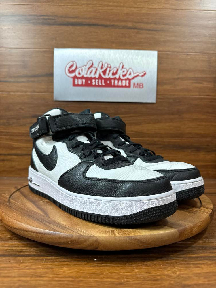Nike Air Force 1 Mid Stussy Light Bone Black