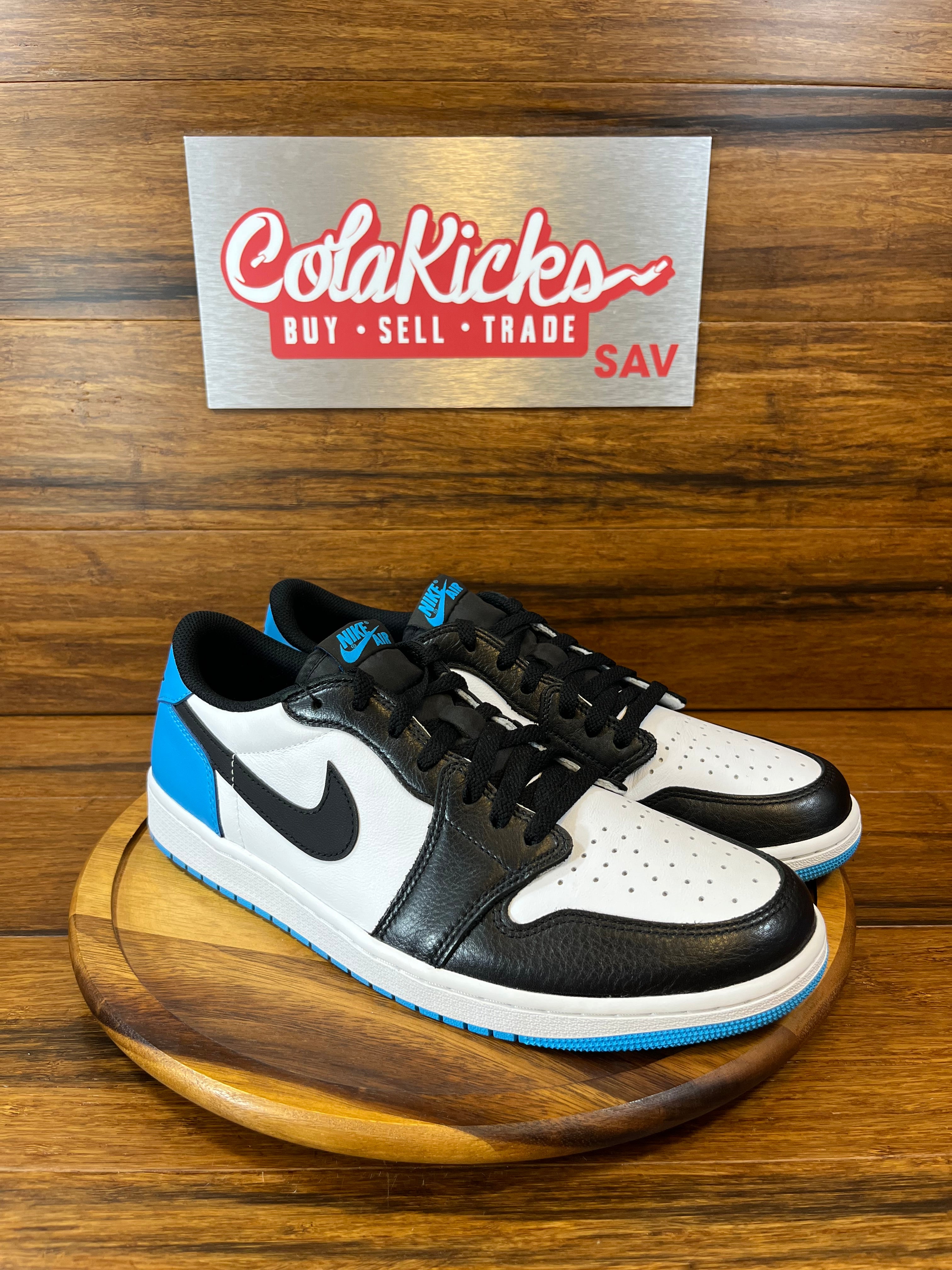 Jordan 1 Retro Low OG Black Dark Powder Blue