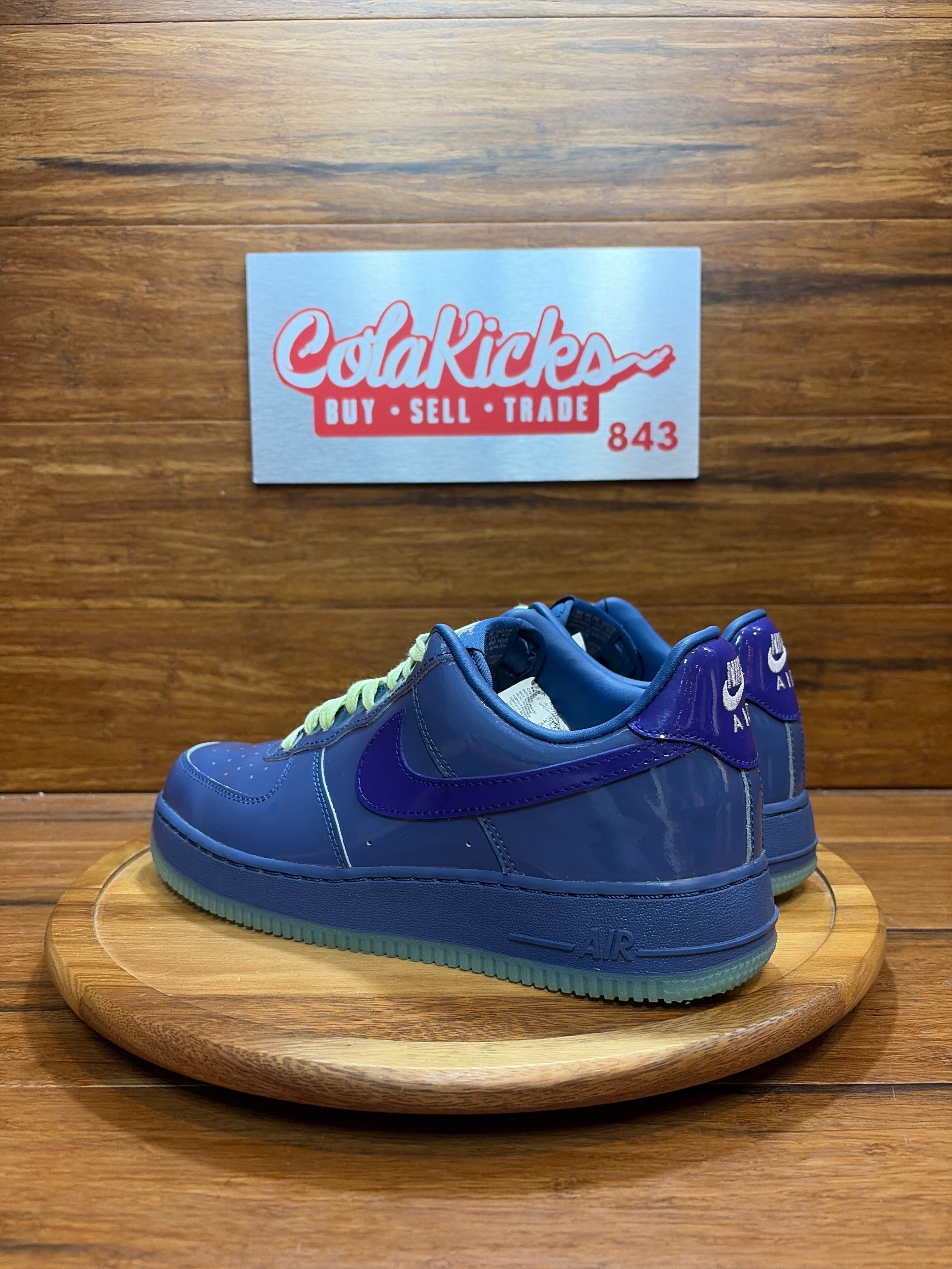 Nike Air Force 1 Low Patent Leather Mystic Navy Grape Ice