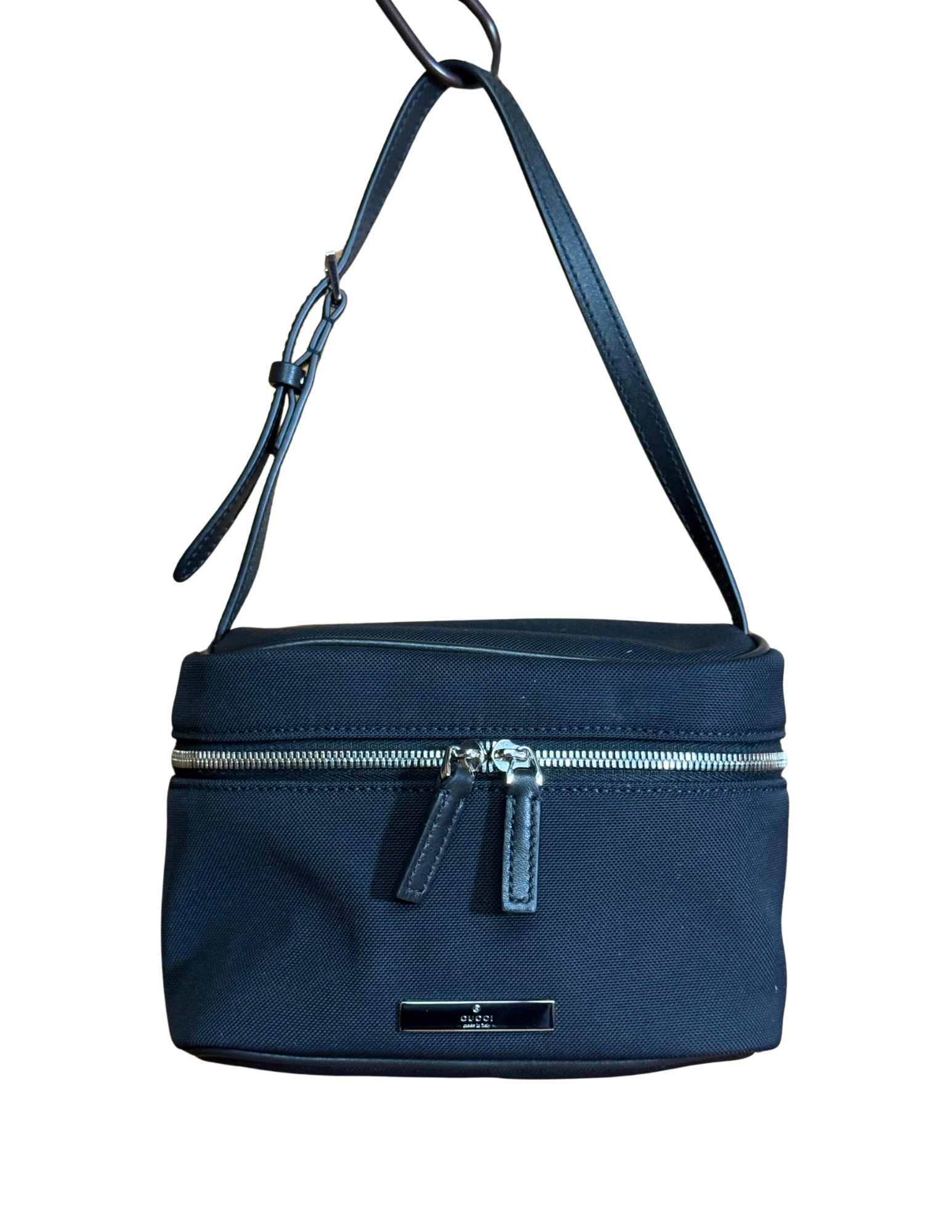 Gucci Tag Mini Bag Black Parana Nylon
