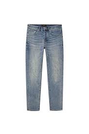 Purple Brand P001 Color Weft Buckshot Jeans in Mid Indigo